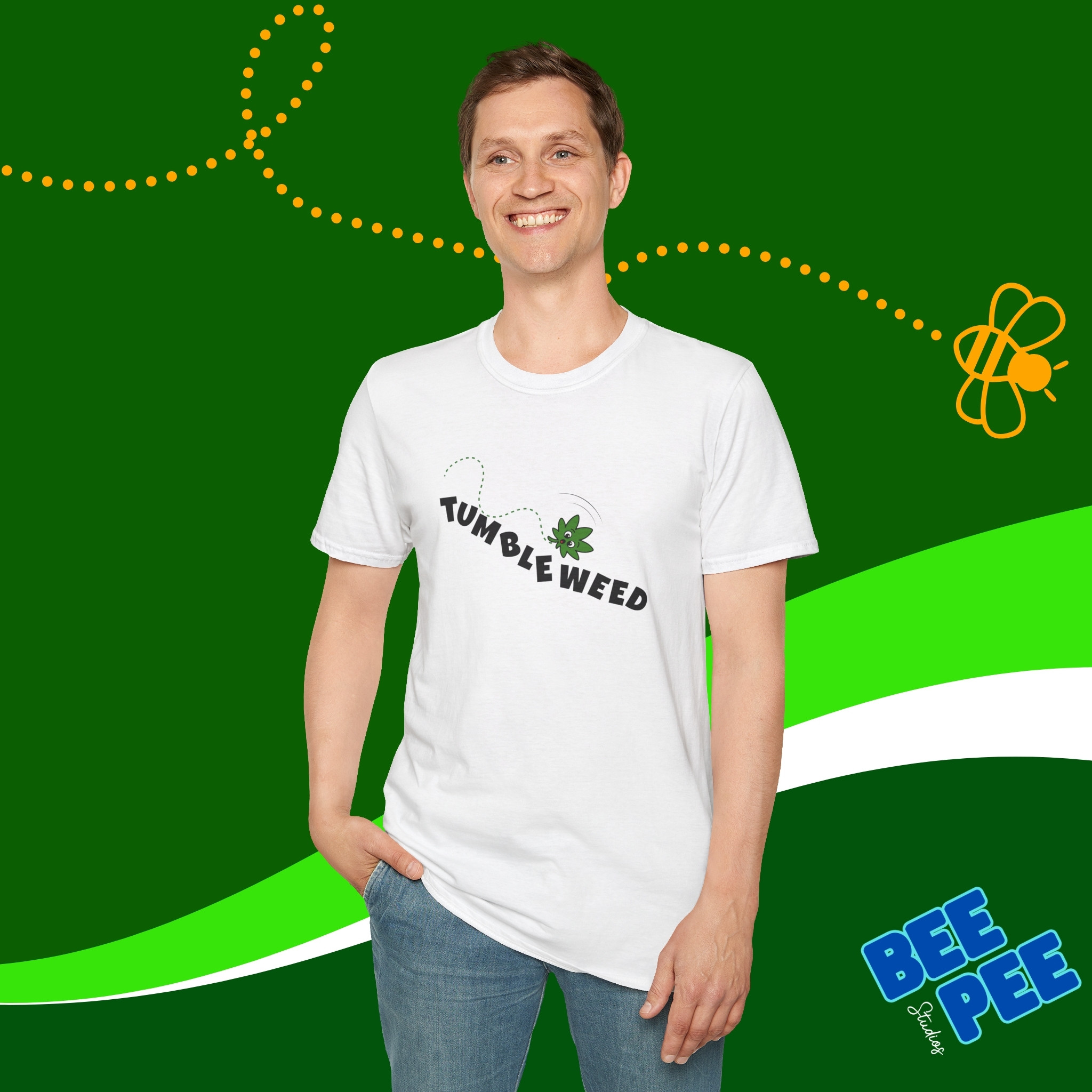 Cannabis Leaf 'Tumble Weed' T-Shirt product thumbnail image Cannabis Leaf 'Tumble Weed' T-Shirt product thumbnail image