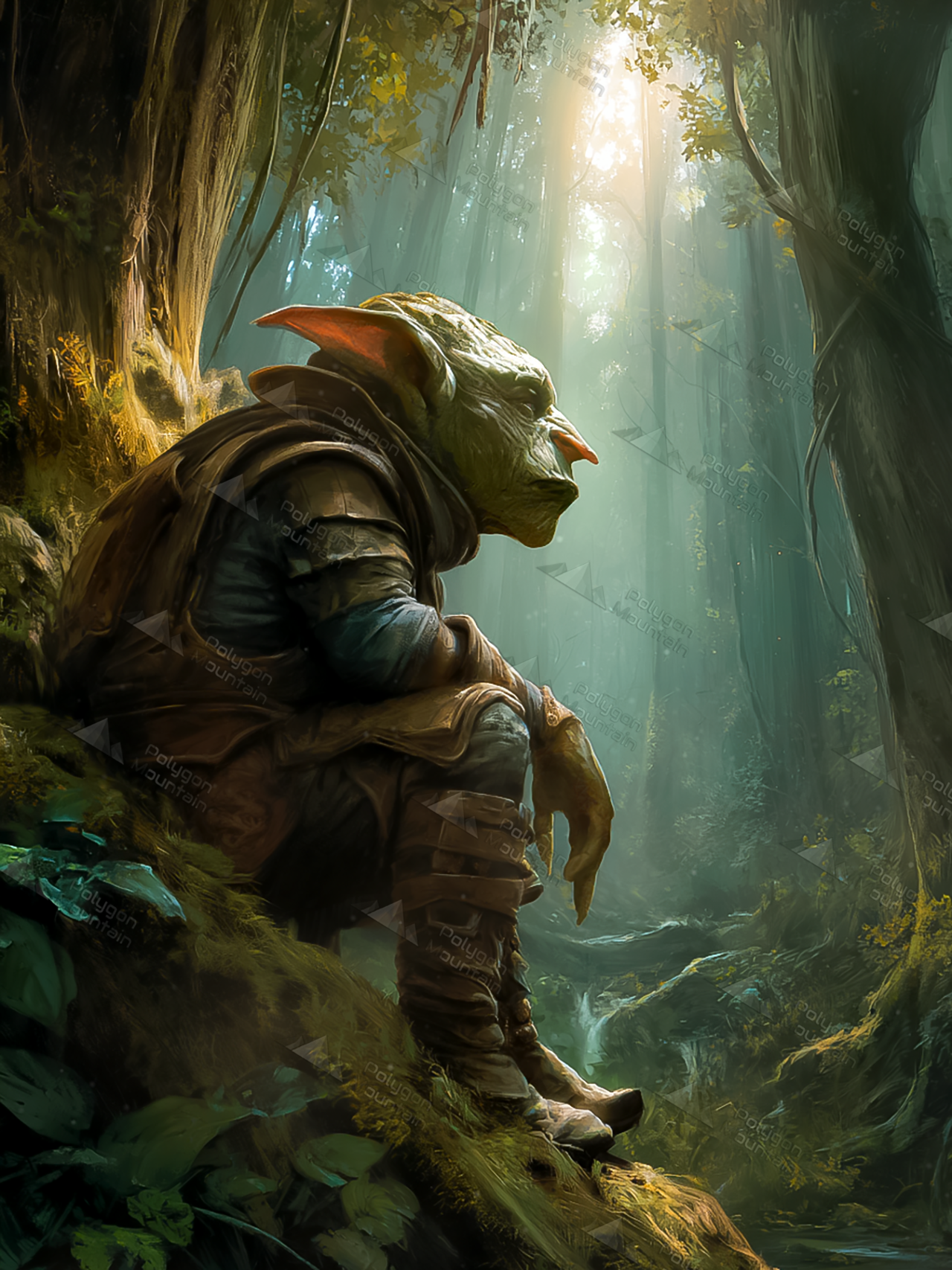 Goblin Waiting in Forest Fantasy Dnd Wall Decal product thumbnail image