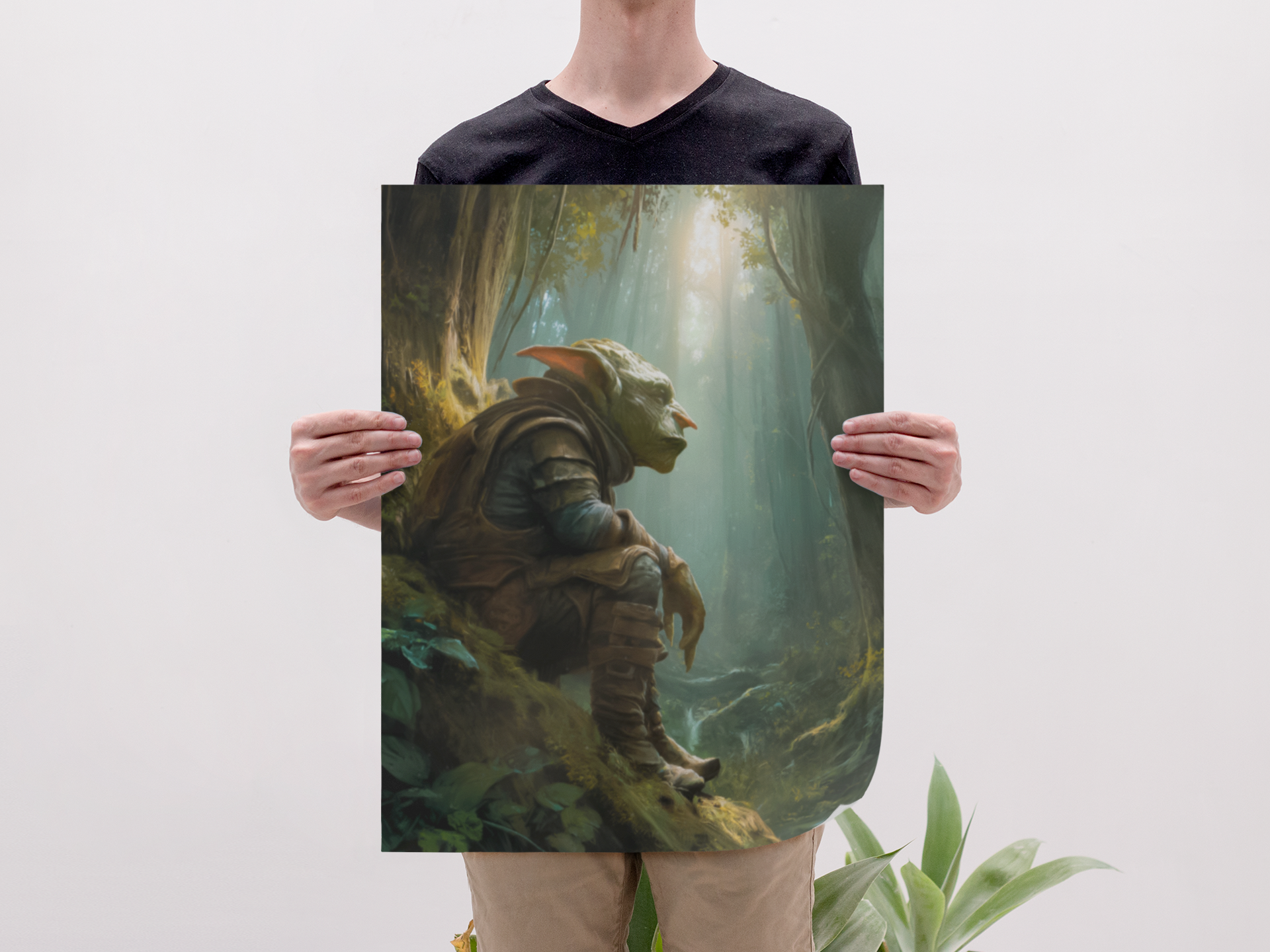 Goblin Waiting in Forest Fantasy Dnd Wall Decal product thumbnail image