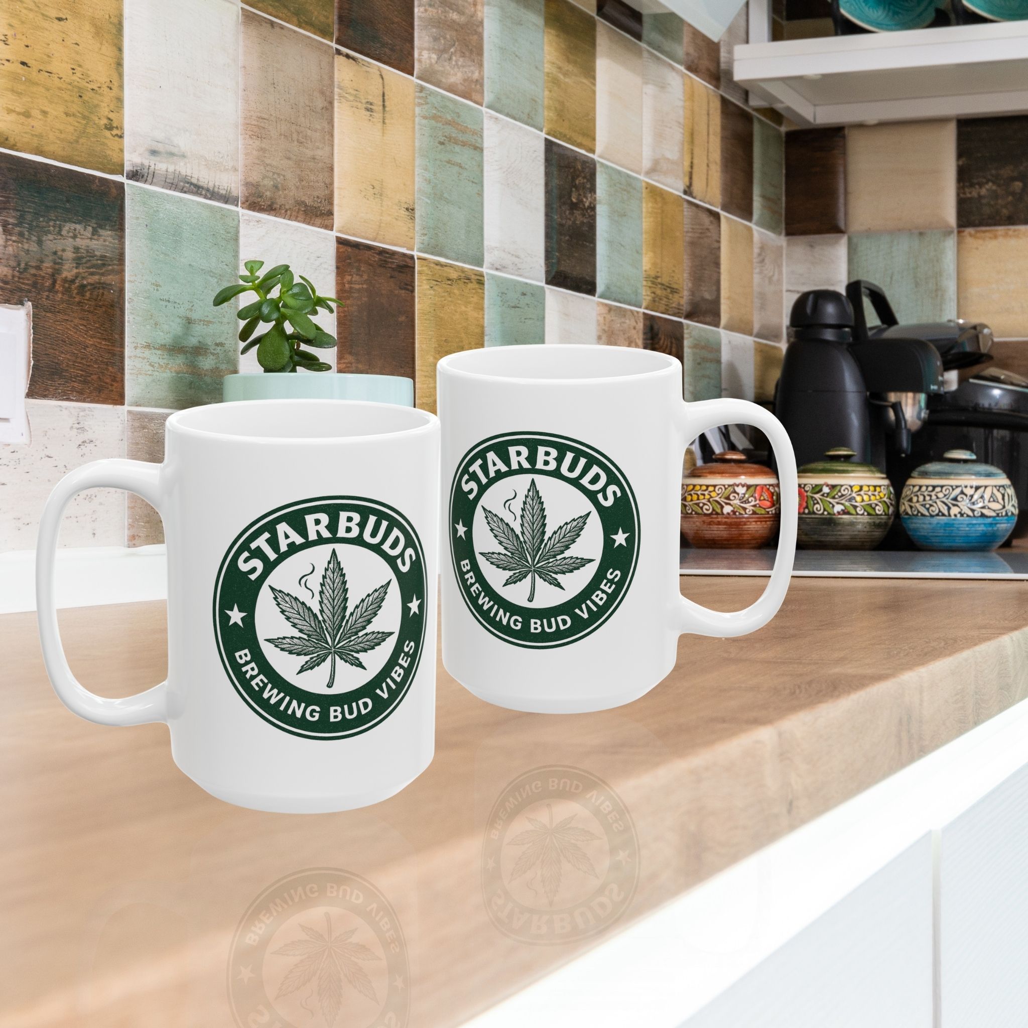 Funny Graphic Mug 'Starbuds' product thumbnail image Funny Graphic Mug 'Starbuds' product thumbnail image