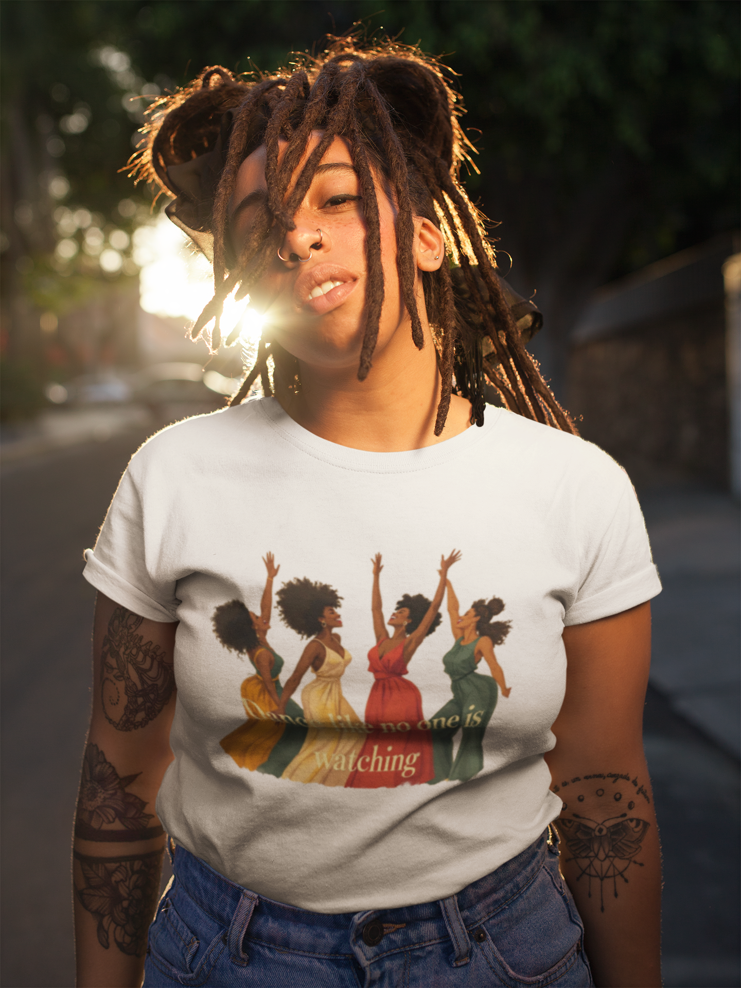 Dance Like No One Is Watching Tee, Unisex Heavy Cotton Tee, Motivational T-Shirt, Gift for Dancers, Casual Wear, Everyday Inspiration product thumbnail image