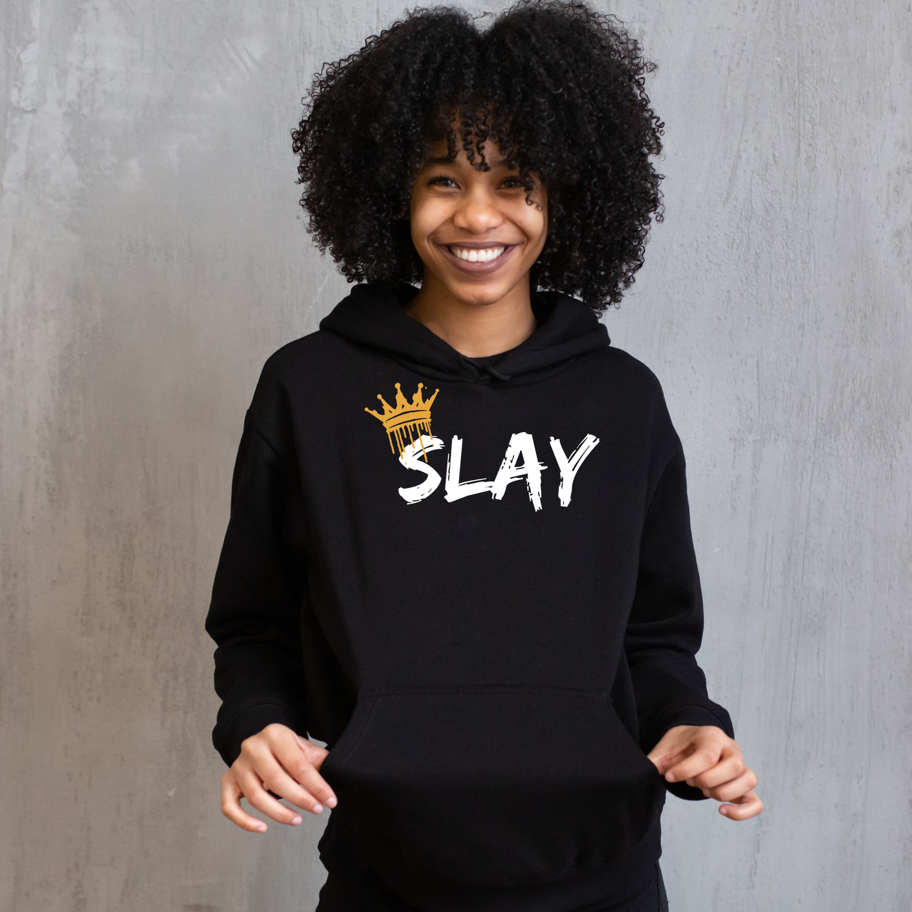 Unisex Slay Hoodie - Comfortable Sweatshirt for Casual Outfits, Perfect for Gifts, Streetwear, Motivational Apparel, Fall/Winter Fashion product thumbnail image Unisex Slay Hoodie - Comfortable Sweatshirt for Casual Outfits, Perfect for Gifts, Streetwear, Motivational Apparel, Fall/Winter Fashion product thumbnail image