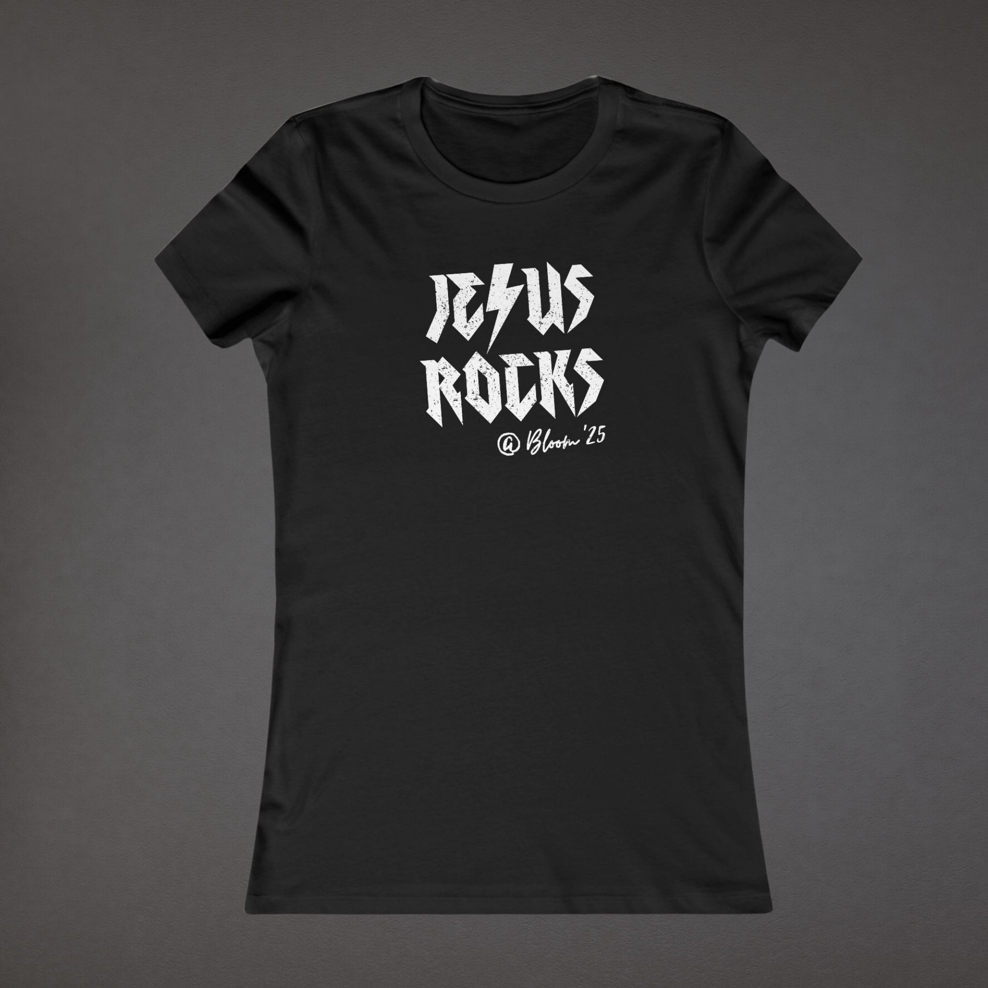 Jesus Rocks - Slim Fit Women's Tee product thumbnail image Jesus Rocks - Slim Fit Women's Tee product thumbnail image