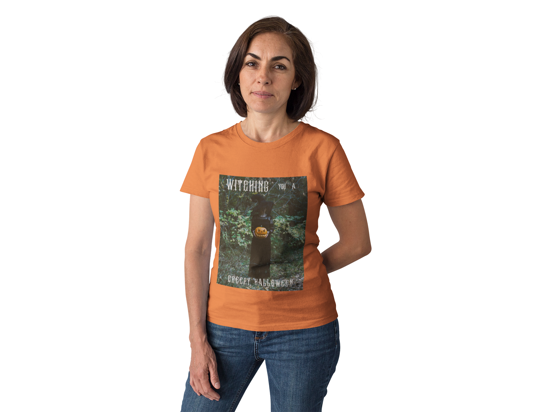"WITCHING YOU A CREEPY HALLOWEEN"– Spooky Witch Unisex Short Sleeve T-Shirt product thumbnail image "WITCHING YOU A CREEPY HALLOWEEN"– Spooky Witch Unisex Short Sleeve T-Shirt product thumbnail image