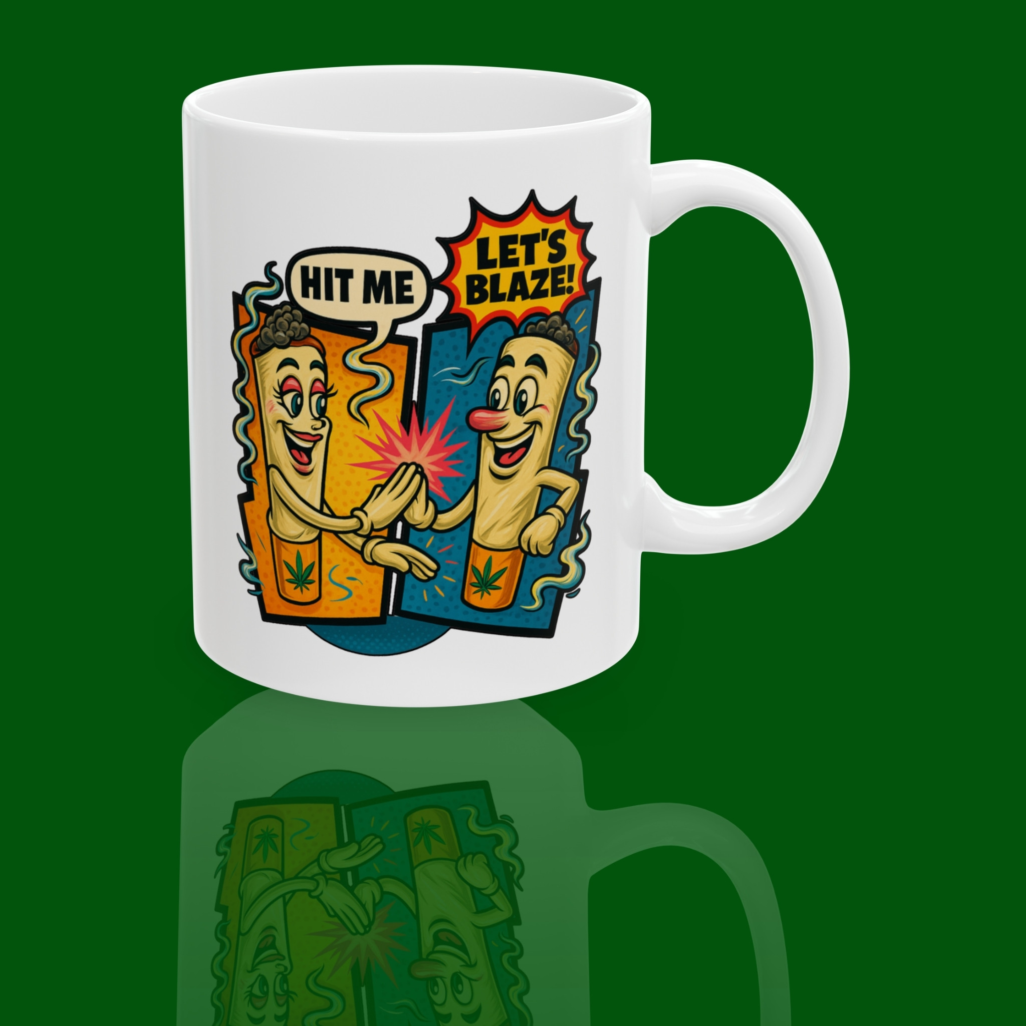 Coffee Mug Funny Original 'Hit Me' Graphic Design product thumbnail image