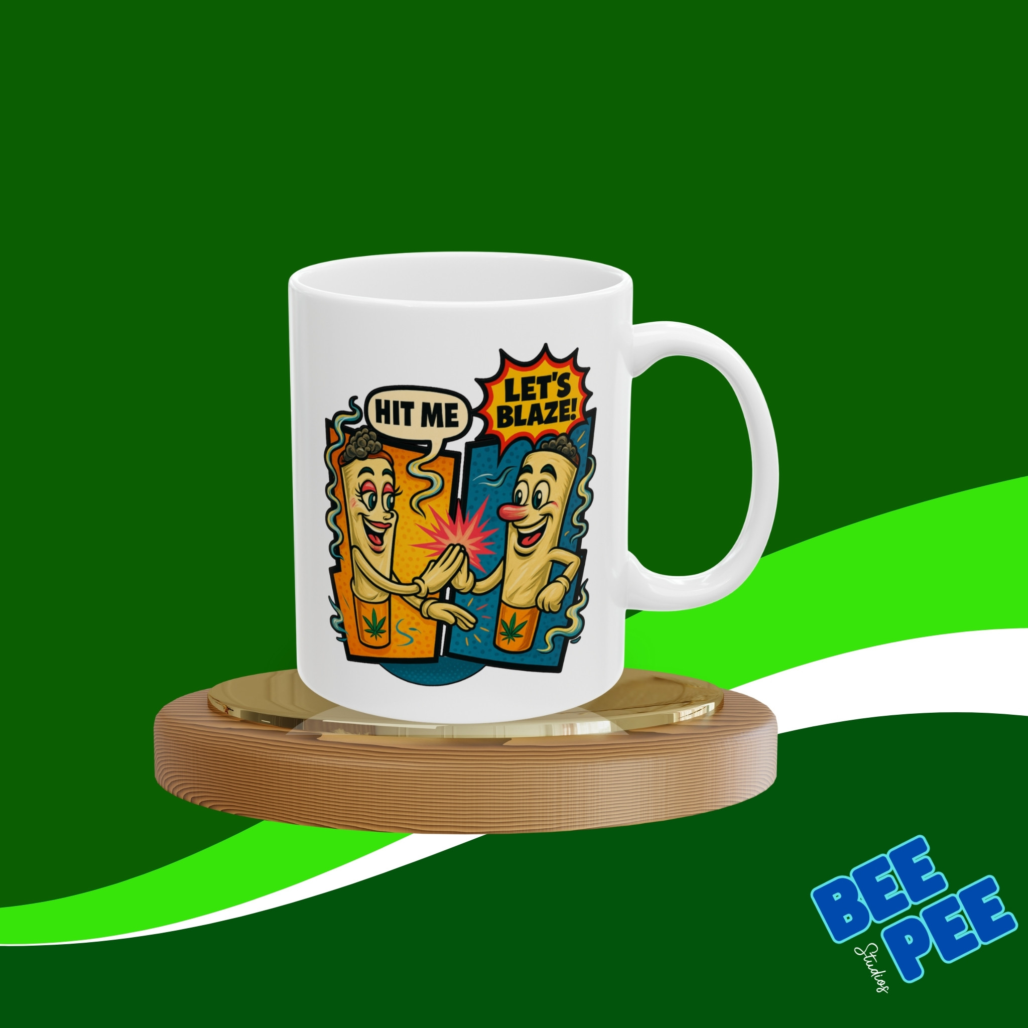 Coffee Mug Funny Original 'Hit Me' Graphic Design product thumbnail image