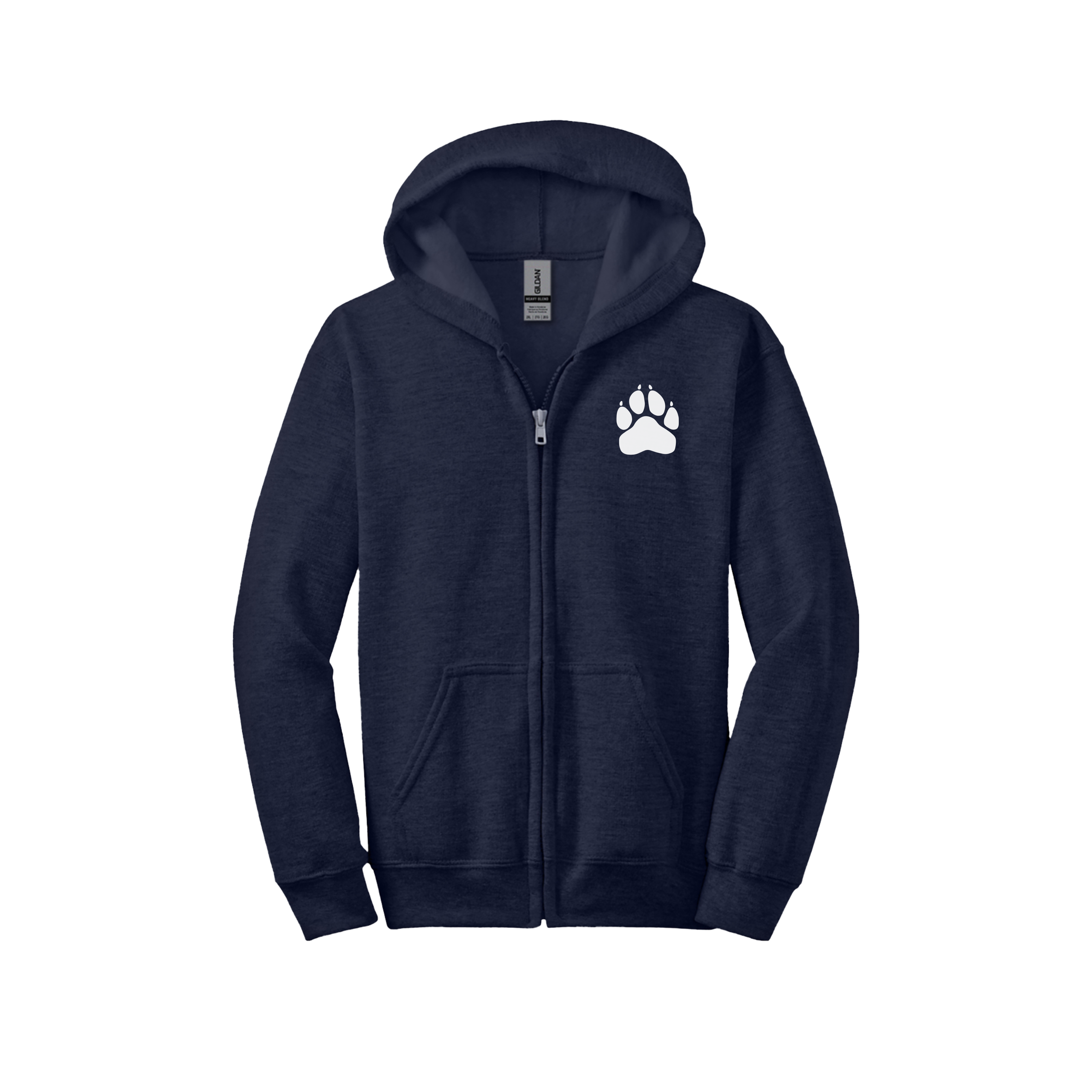 Panther Paw Full Zip Youth Hoodie product thumbnail image Panther Paw Full Zip Youth Hoodie product thumbnail image