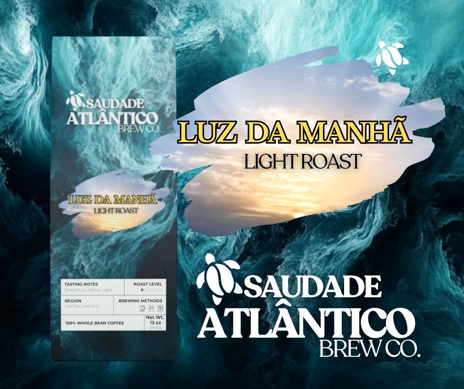 COFFEE: Luz da Manhã Light Roast Coffee Blend | Saudade Atlântico Brew Co. product thumbnail image COFFEE: Luz da Manhã Light Roast Coffee Blend | Saudade Atlântico Brew Co. product thumbnail image