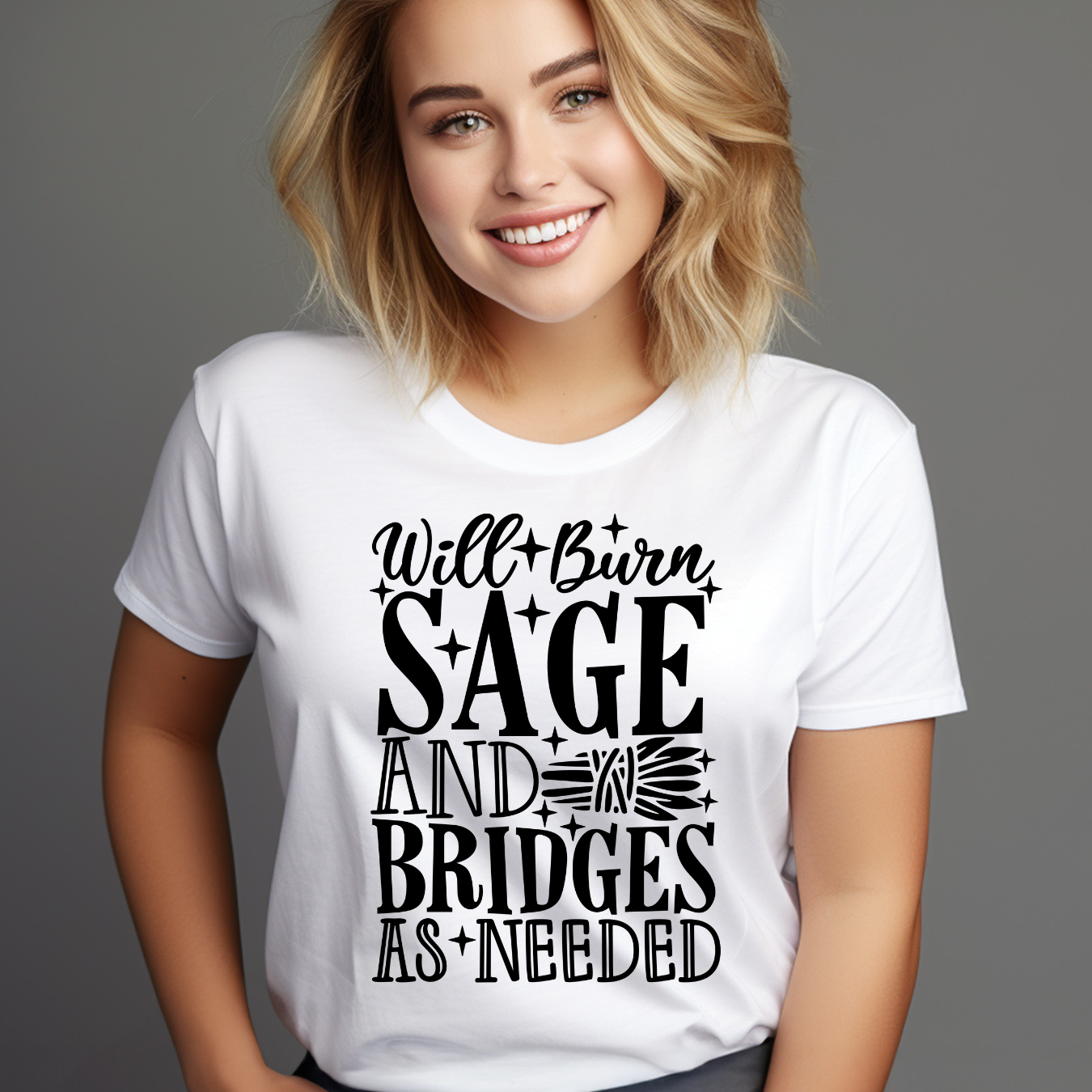 "Will Burn Sage and Bridges as Needed" Unisex Softstyle T-Shirt  product thumbnail image