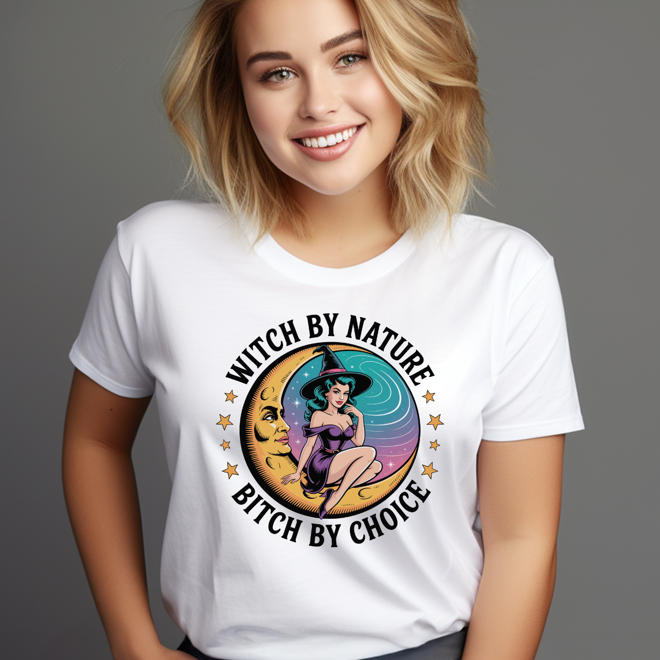 Witchy Graphic T-Shirt - Unisex Softstyle Tee, Supernatural Apparel, Halloween Gift, Pagan Wear, Fun Witch Tee product thumbnail image