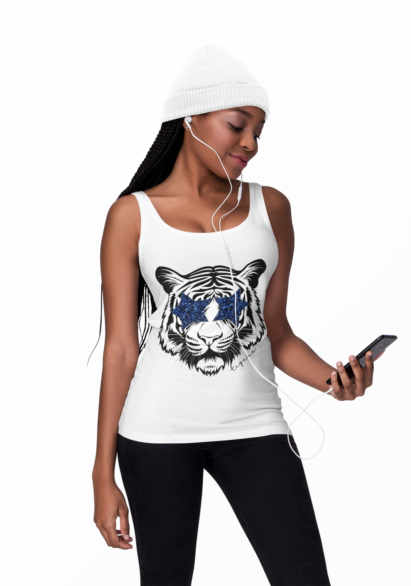 Racerback Tank Tiger Mascot Graphic Tee product thumbnail image Racerback Tank Tiger Mascot Graphic Tee product thumbnail image