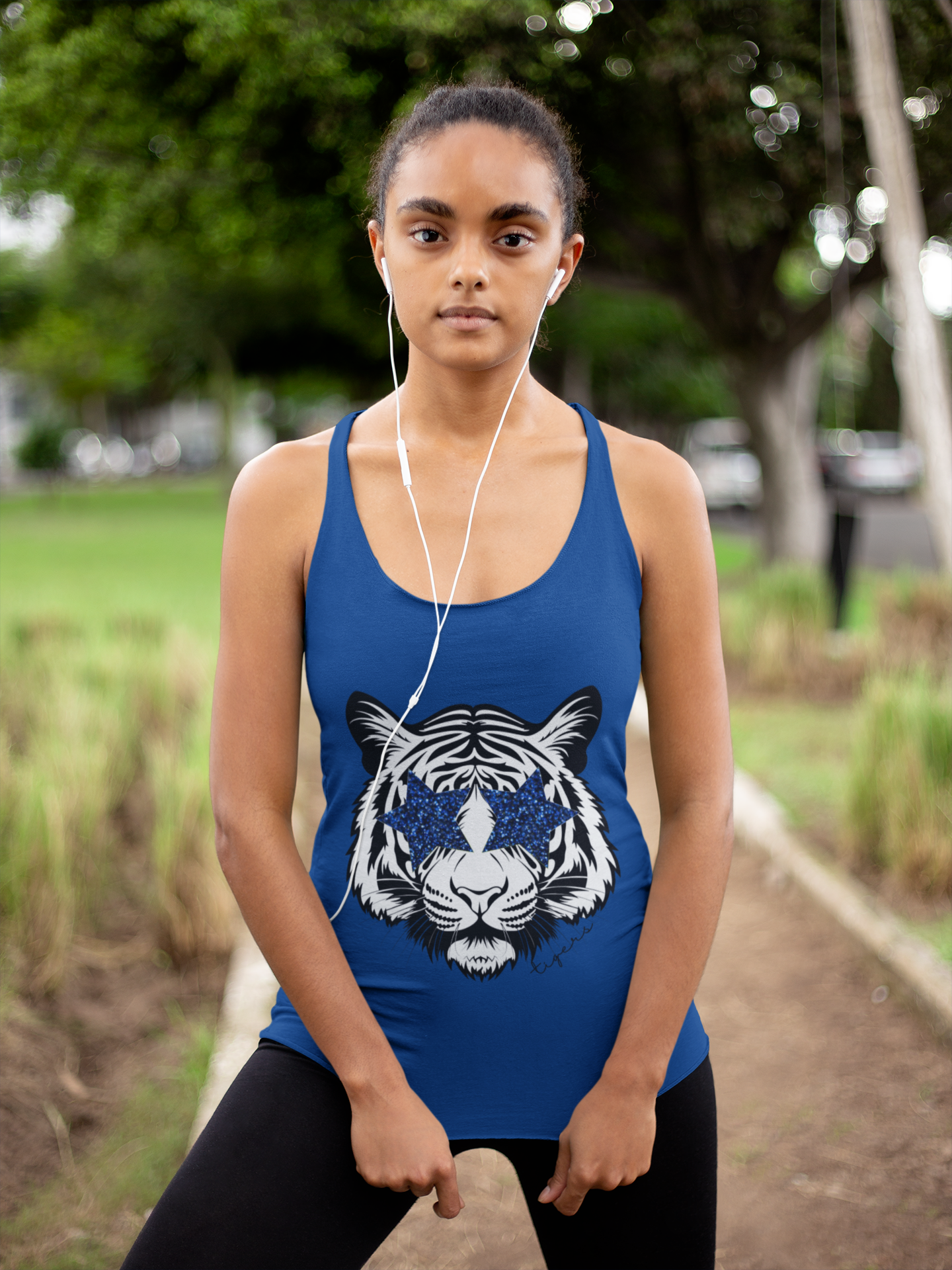 Racerback Tank Tiger Mascot Graphic Tee product thumbnail image Racerback Tank Tiger Mascot Graphic Tee product thumbnail image