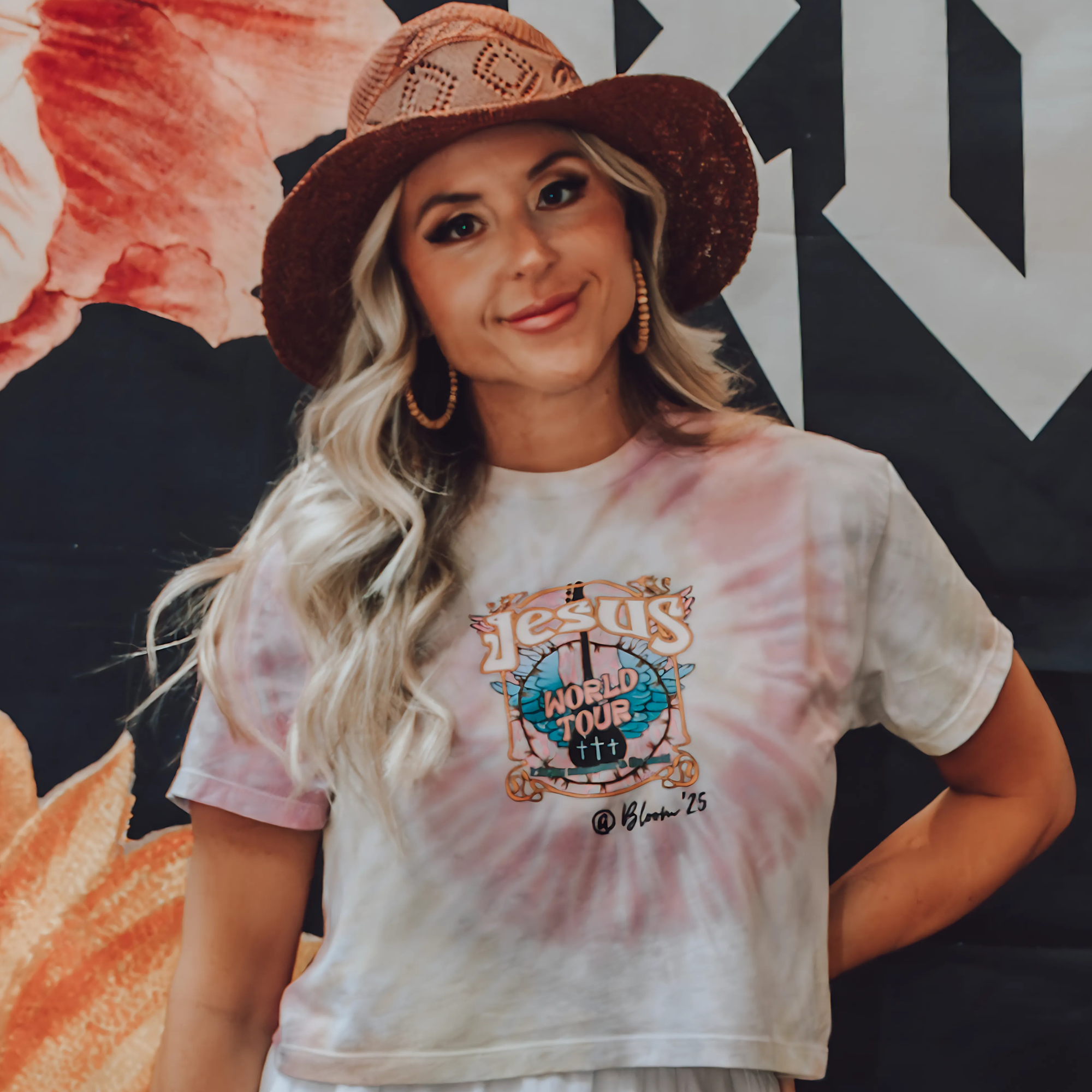 World Tour - Women's Cropped Tie-Dye Tee World Tour - Women's Cropped Tie-Dye Tee