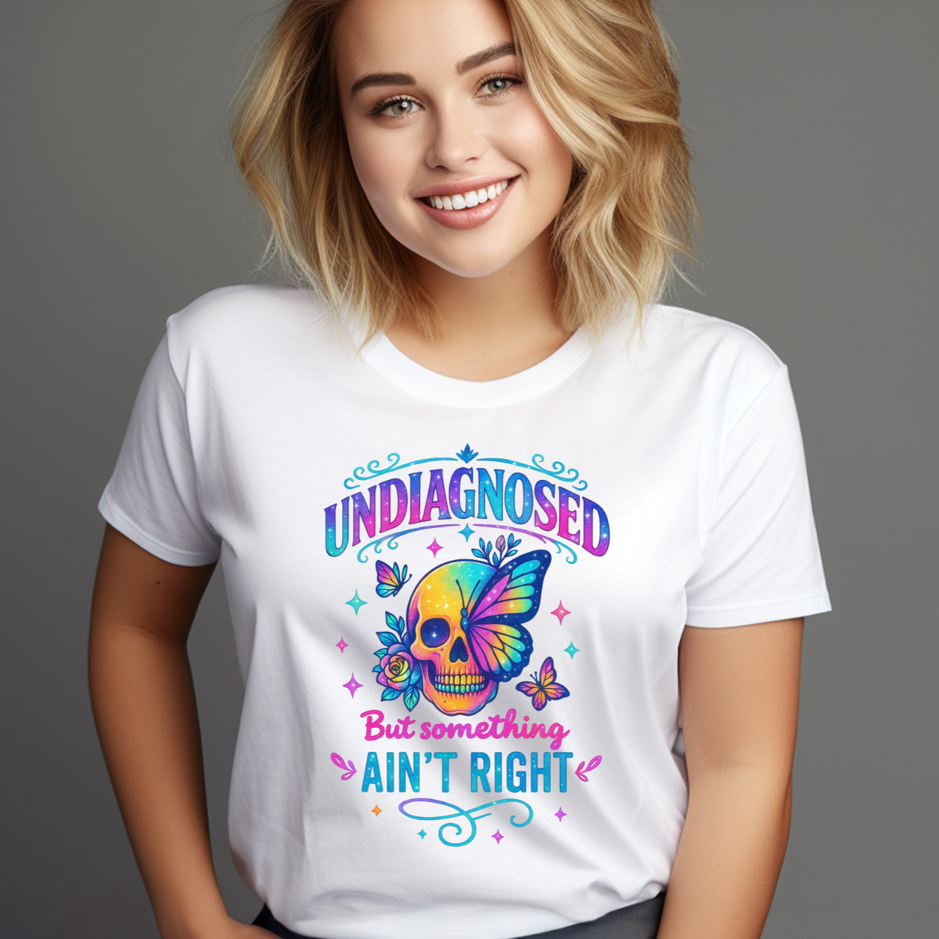 Undiagnosed but Something Ain't Right Mental Health T-Shirt product thumbnail image