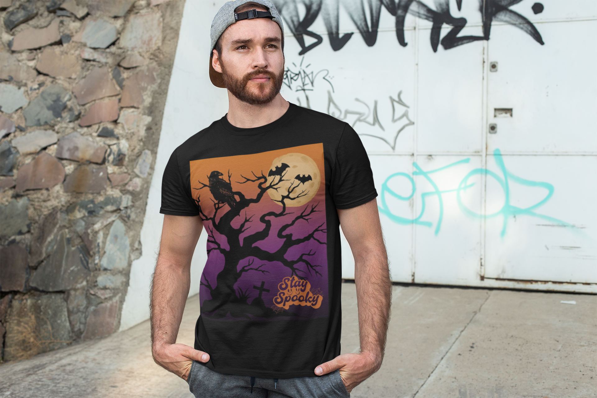"STAY SPOOKY" Halloween Unisex Short Sleeve Tee product thumbnail image "STAY SPOOKY" Halloween Unisex Short Sleeve Tee product thumbnail image