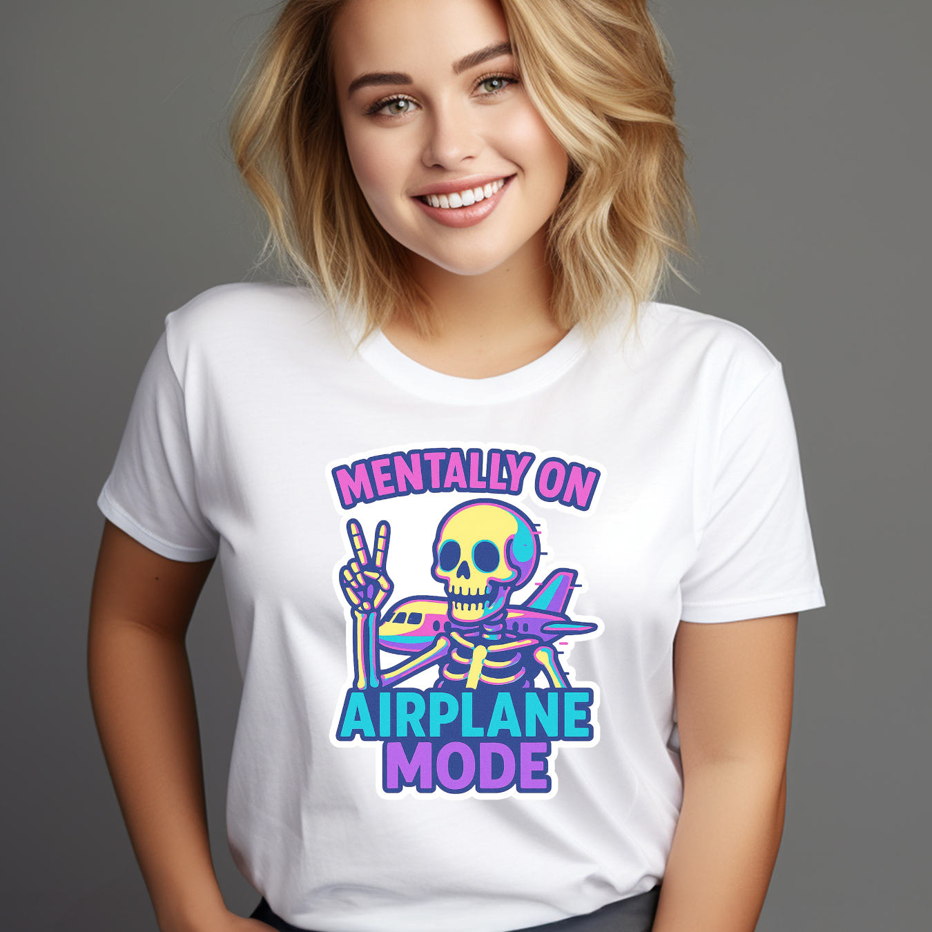 Mentally on Airplane Mode T-Shirt - Funny Softstyle Tees product thumbnail image