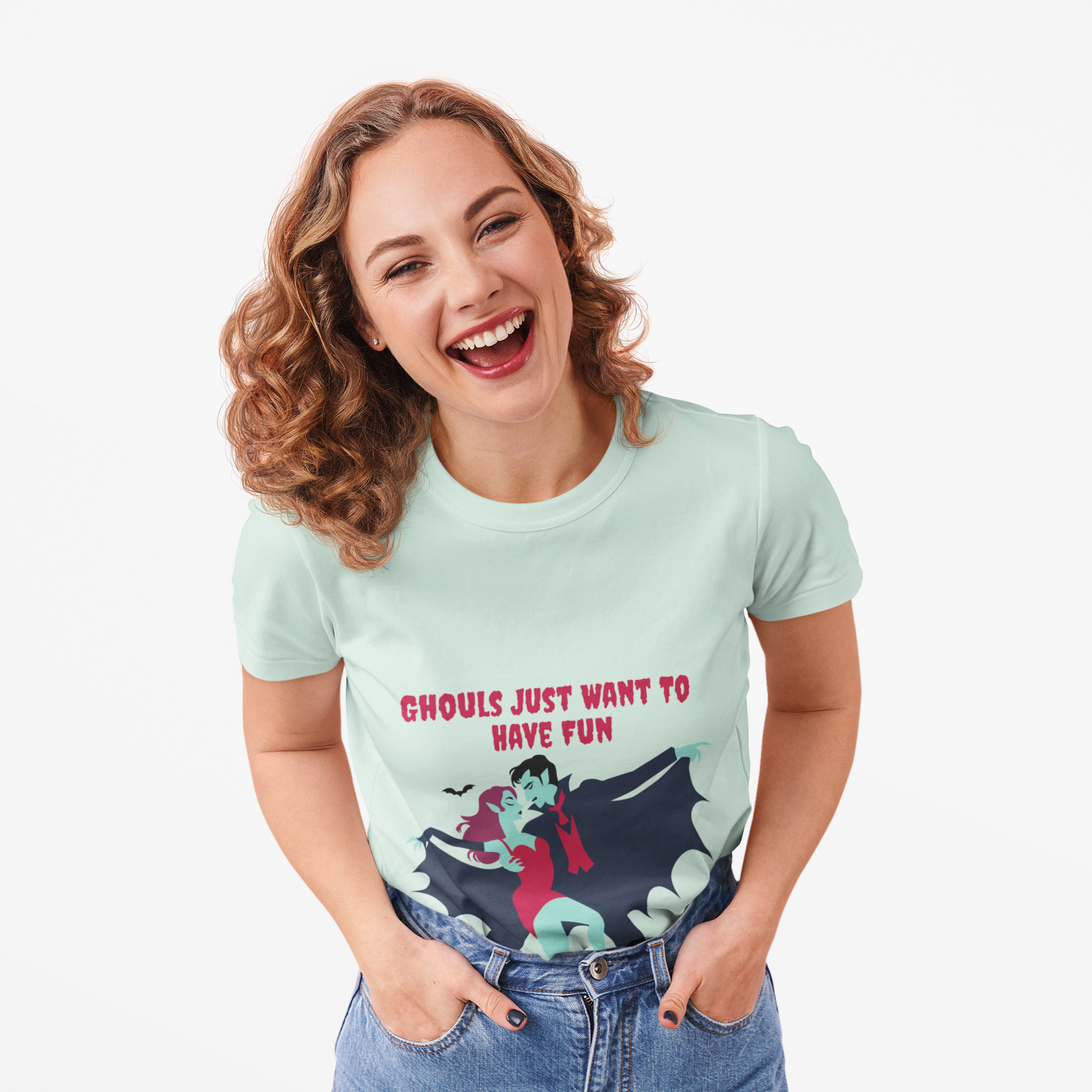"GHOULS JUST WANT TO HAVE FUN" Halloween Unisex Short Sleeve Tee product thumbnail image "GHOULS JUST WANT TO HAVE FUN" Halloween Unisex Short Sleeve Tee product thumbnail image