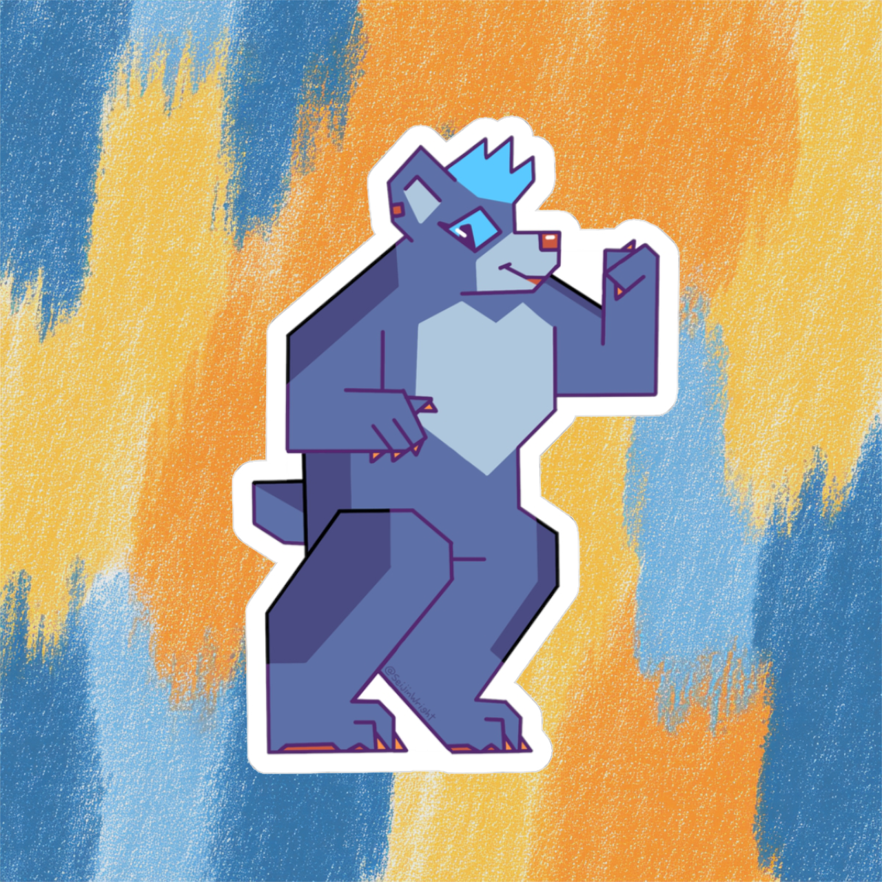 Carver the Bear AWU Sticker Carver the Bear AWU Sticker