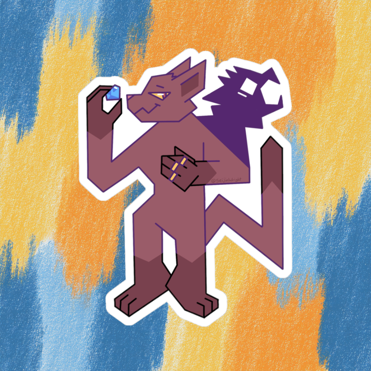 Prryce the Cat AWU Sticker Prryce the Cat AWU Sticker