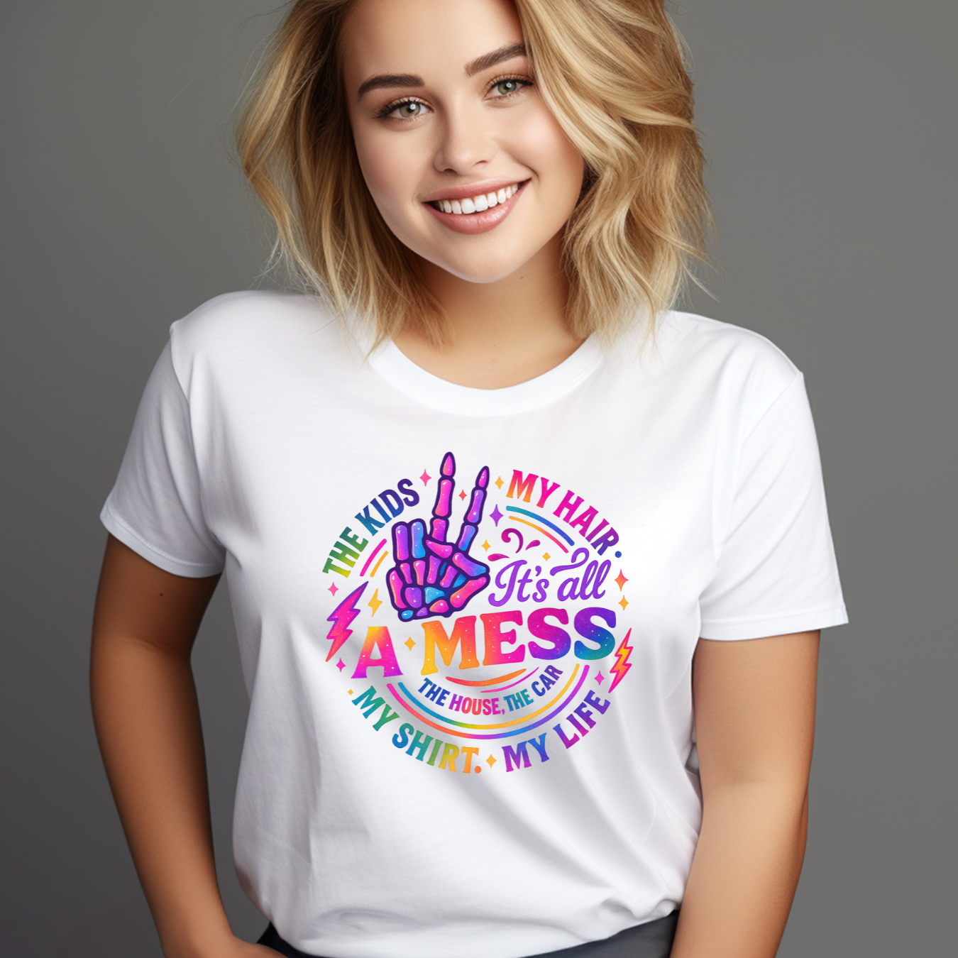 Funny Colorful Messy Life T-Shirt product thumbnail image