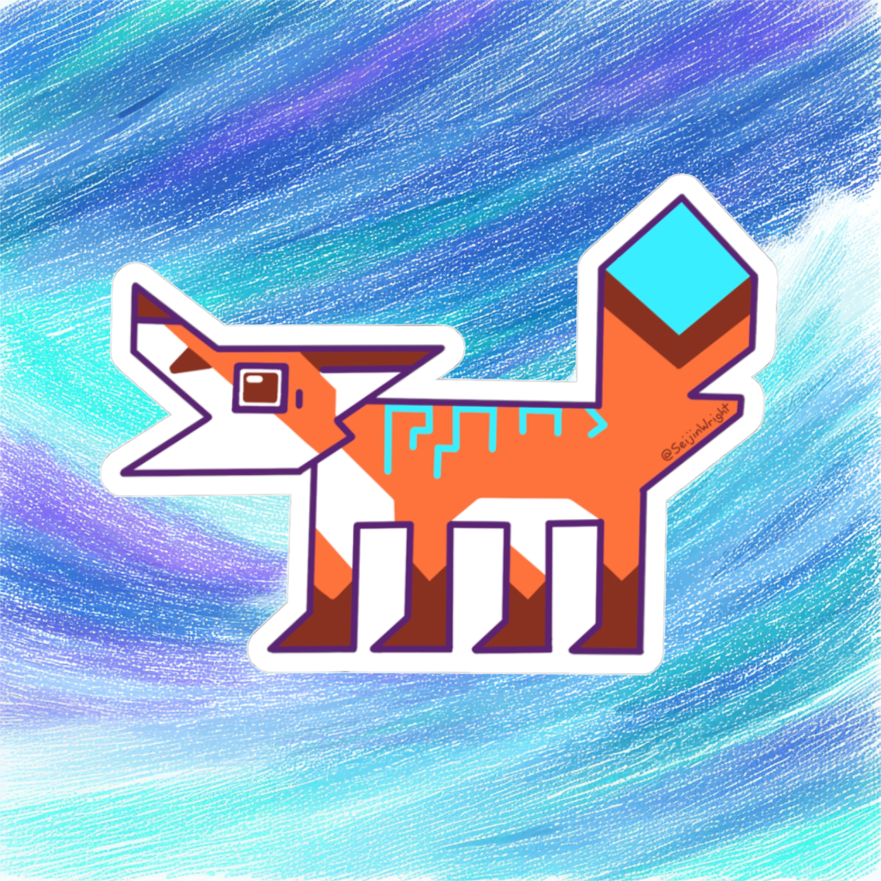 Screaming Fox (Spirit of the North) Sticker Screaming Fox (Spirit of the North) Sticker