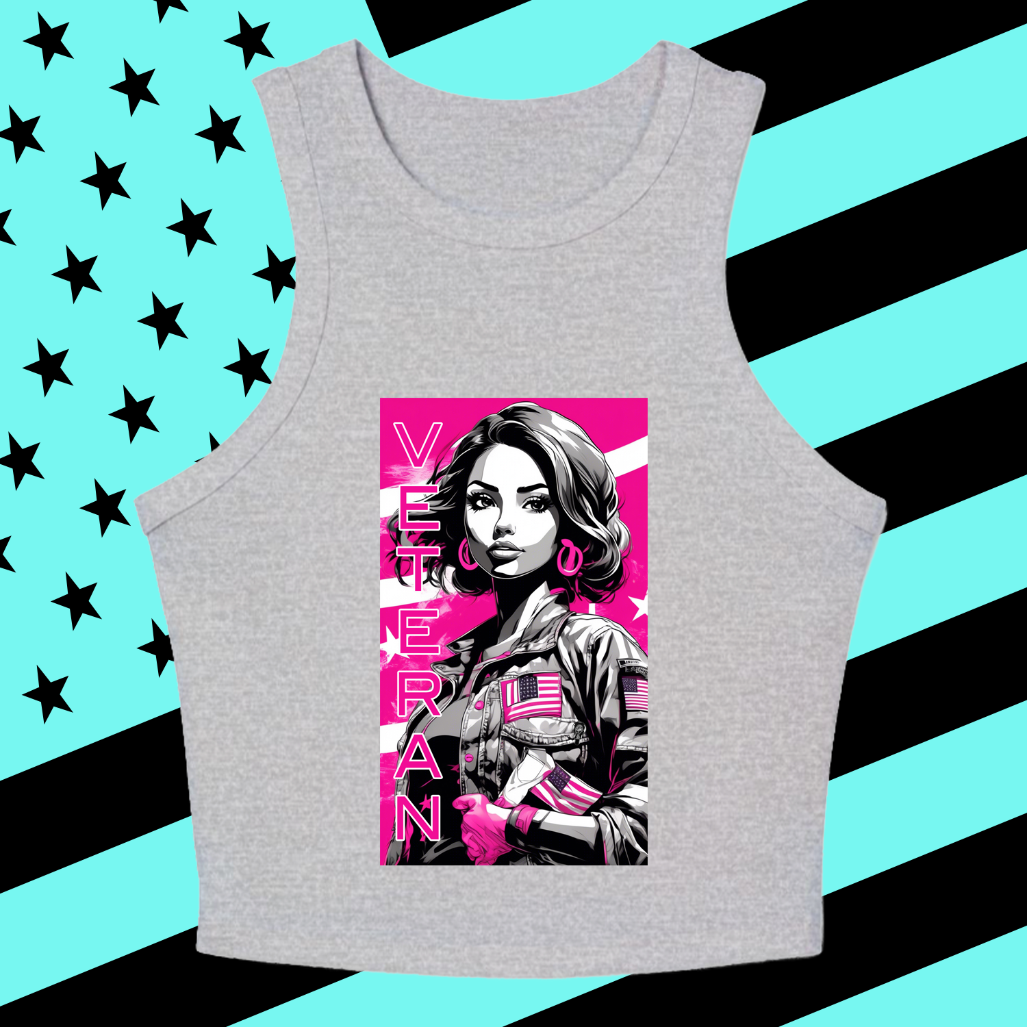 "Para-Tee" 1 - Chic Graphic Racer Tank Top