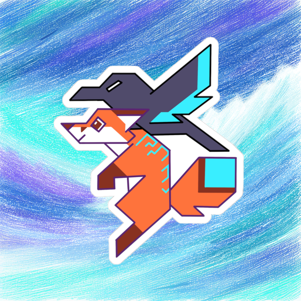 Fox & Raven (Spirit of the North) Sticker Fox & Raven (Spirit of the North) Sticker