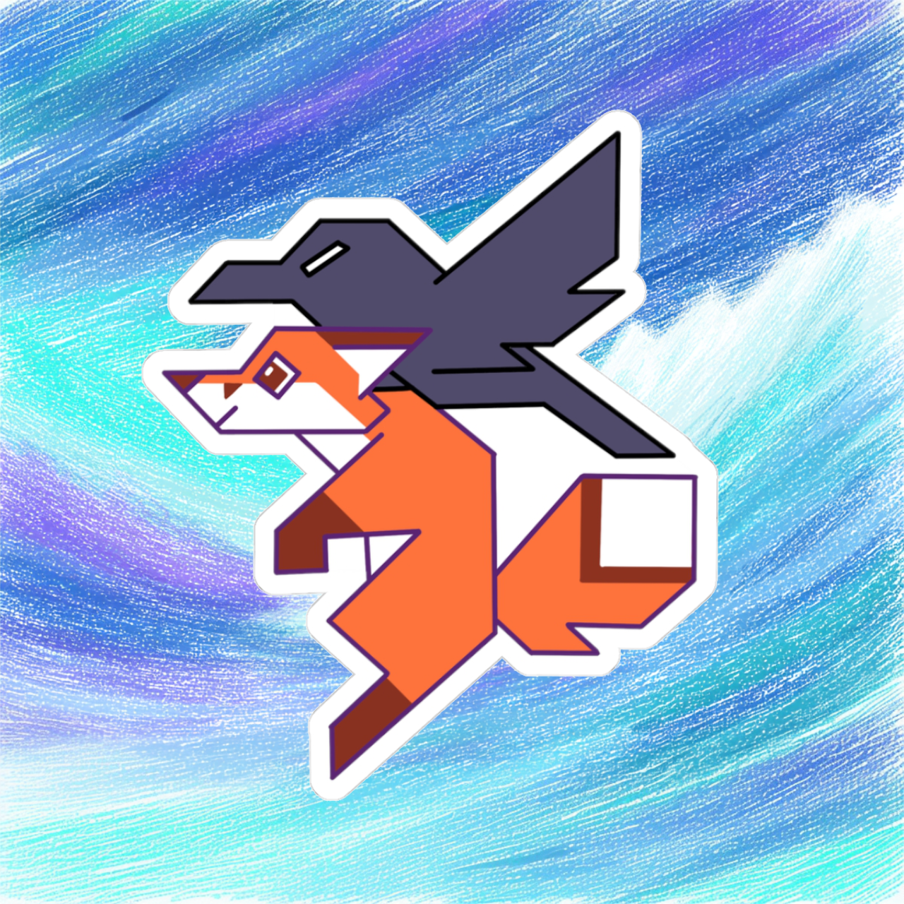 Fox &amp; Raven Sticker