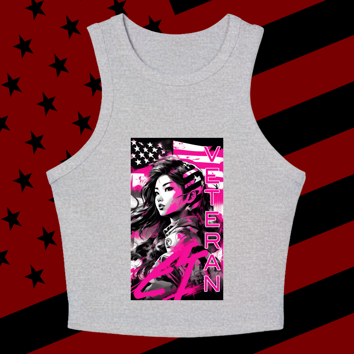 Warrior 1 - Chic Graphic Racer Tank Top