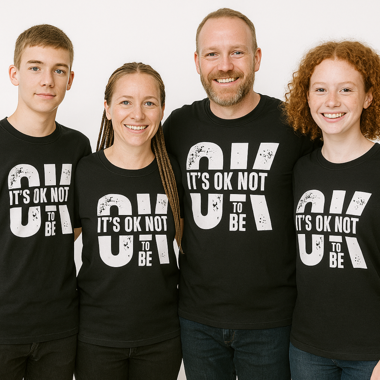 Motivational Statement Tee - It's OK Not to Be, Unisex T-Shirt, Casual Wear, Inspirational Gift, Wellness Awareness product thumbnail image Motivational Statement Tee - It's OK Not to Be, Unisex T-Shirt, Casual Wear, Inspirational Gift, Wellness Awareness product thumbnail image