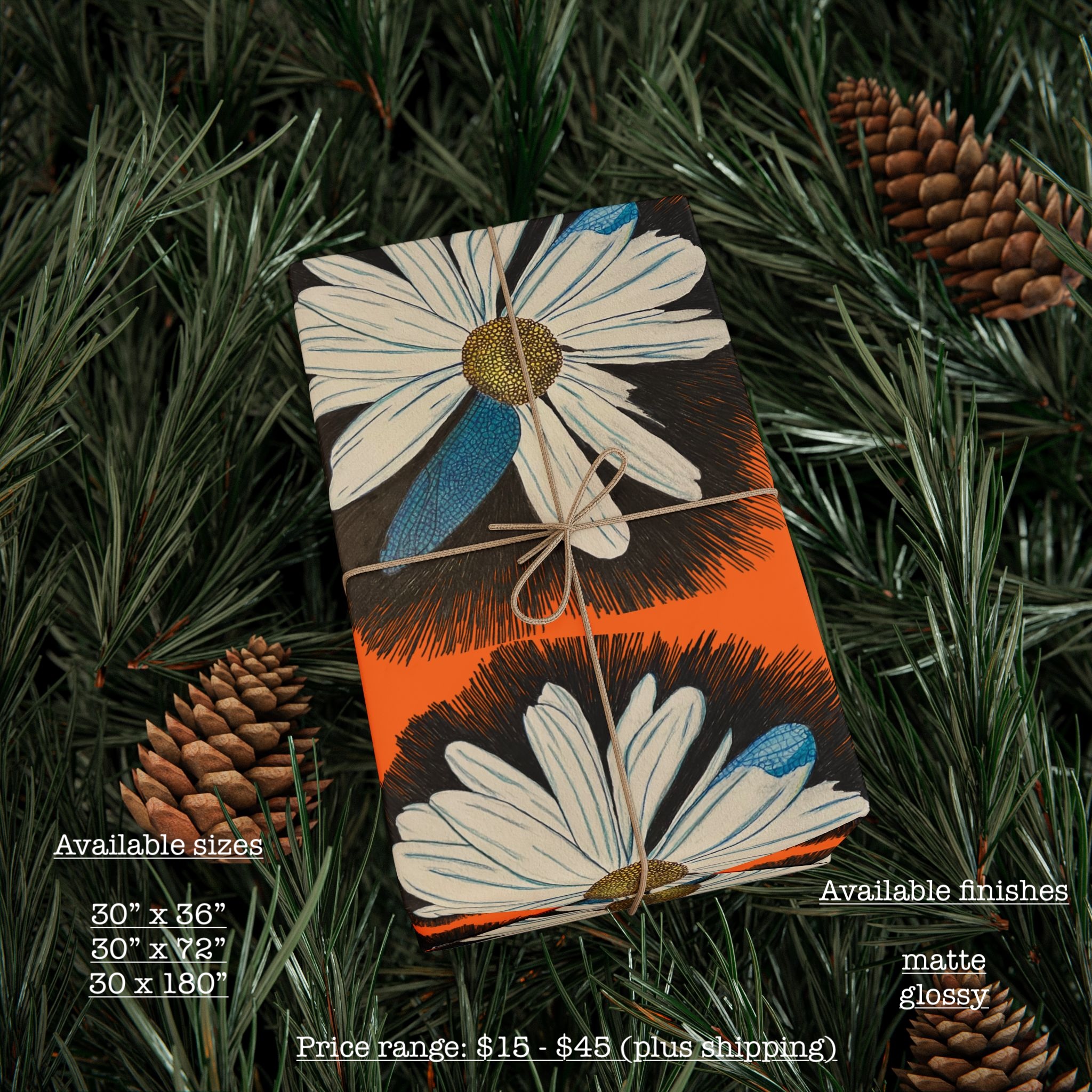 Dragonfly wings as Flower petals Wrapping paper product thumbnail image