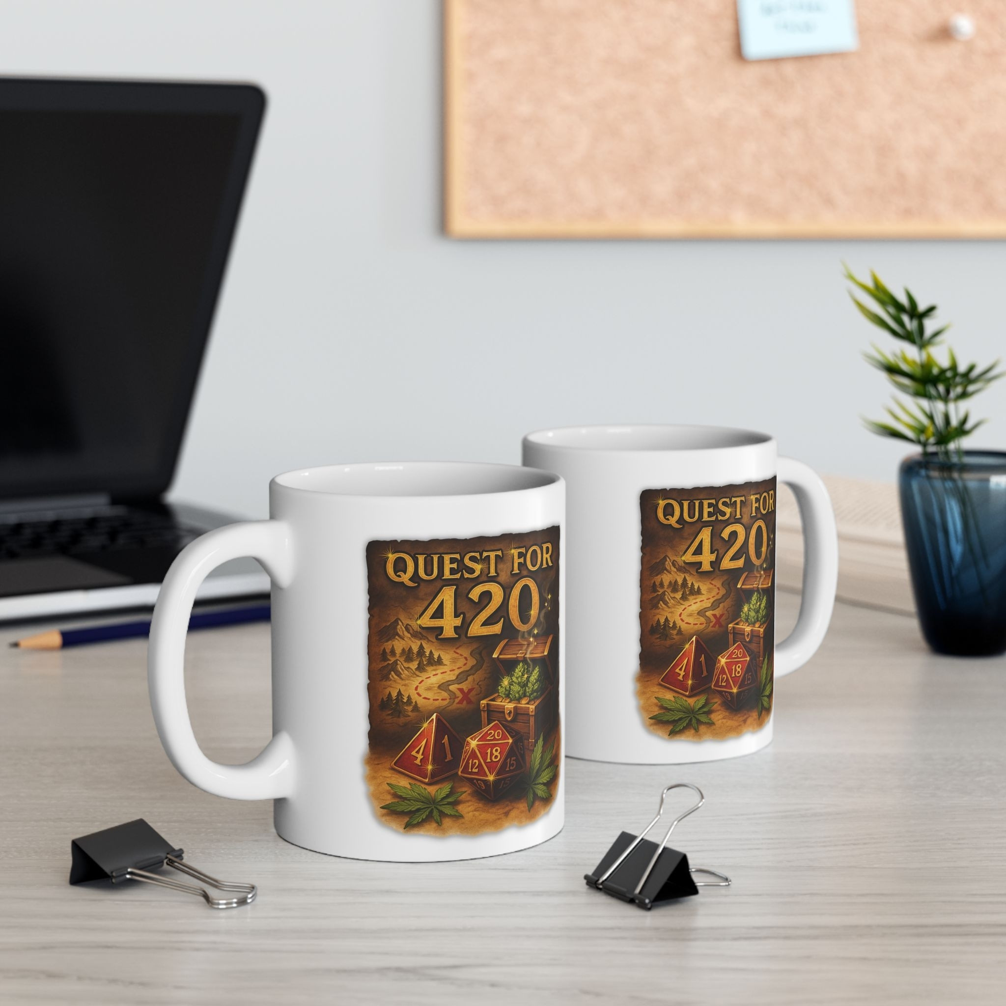 Mug - 'Quest for 420' Featuring an original map design product thumbnail image Mug - 'Quest for 420' Featuring an original map design product thumbnail image