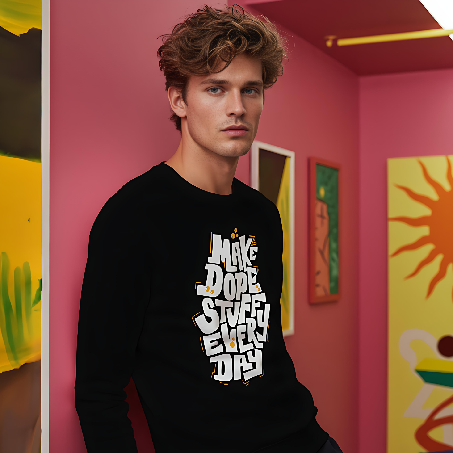 Make Dope Stuff Everyday Graphical Sweatshirt, Motivational Sweatshirt, Trendy Sweatshirt, Unisex Crewneck, Retro Sweatshirt, Streetwear Graphic Sweatshirt product thumbnail image Make Dope Stuff Everyday Graphical Sweatshirt, Motivational Sweatshirt, Trendy Sweatshirt, Unisex Crewneck, Retro Sweatshirt, Streetwear Graphic Sweatshirt product thumbnail image