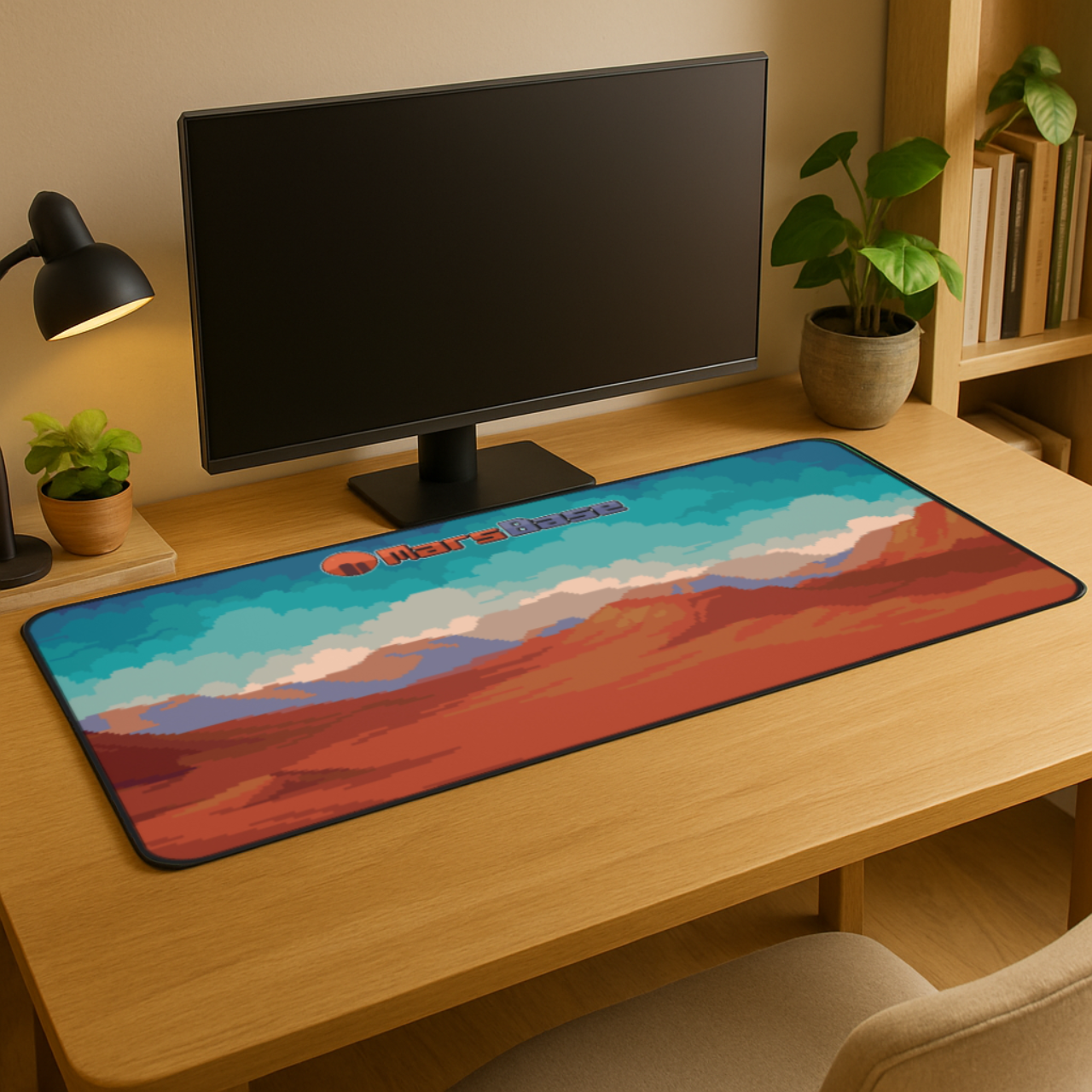 Mars Base - Pixel Sky Desk Mat Mars Base - Pixel Sky Desk Mat