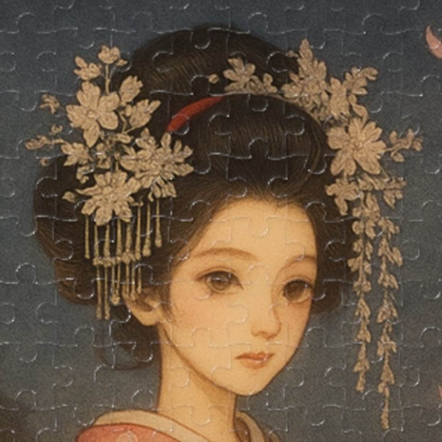 Kimono Beauty Puzzle – Moonlight and Cherry Blossoms (252 / 500 / 1000 Pieces) product thumbnail image