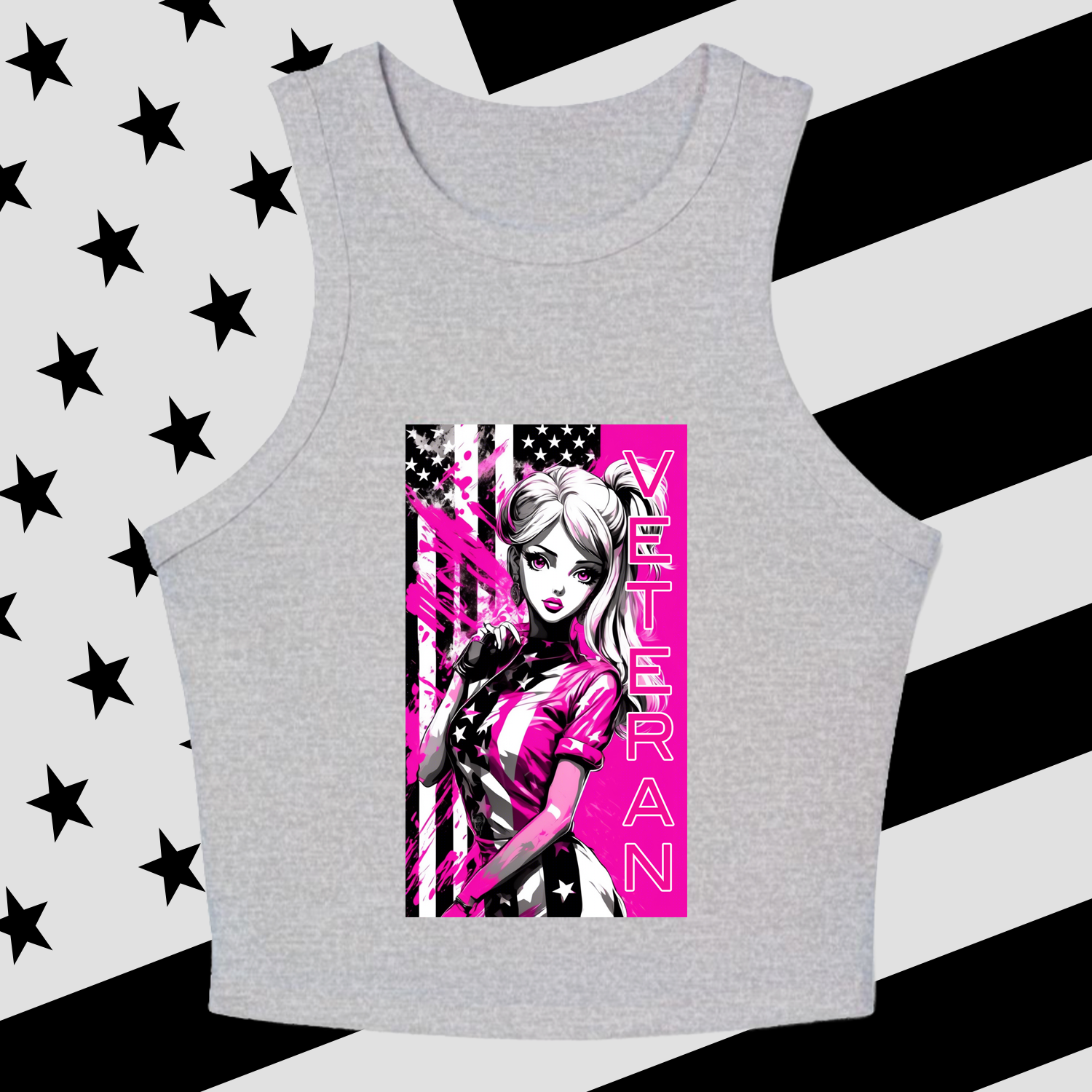 Go Girl! 2 - Chic Graphic Racer Tank Top