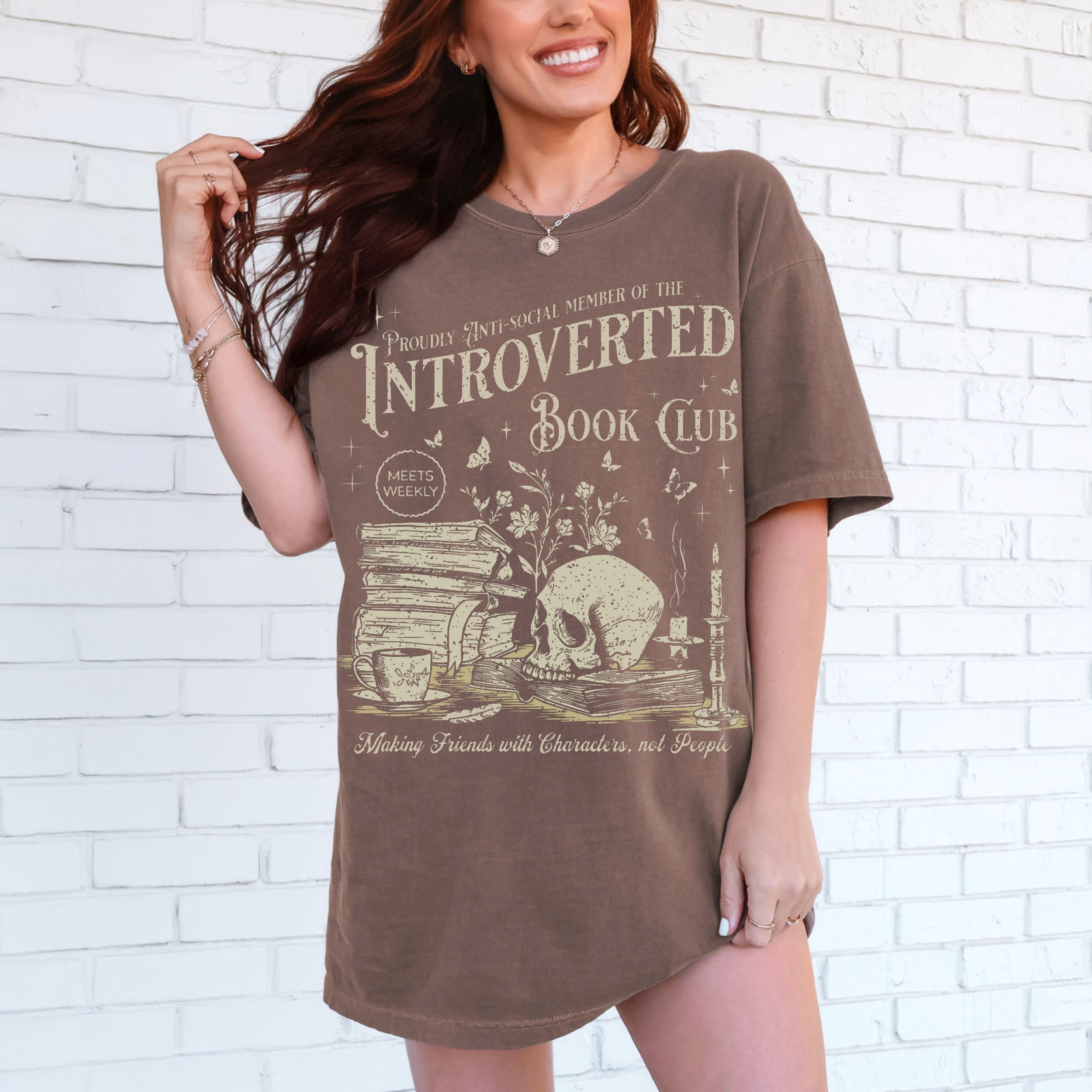 Introverted Book Club Comfort Colors T-Shirt Introverted Book Club Comfort Colors T-Shirt