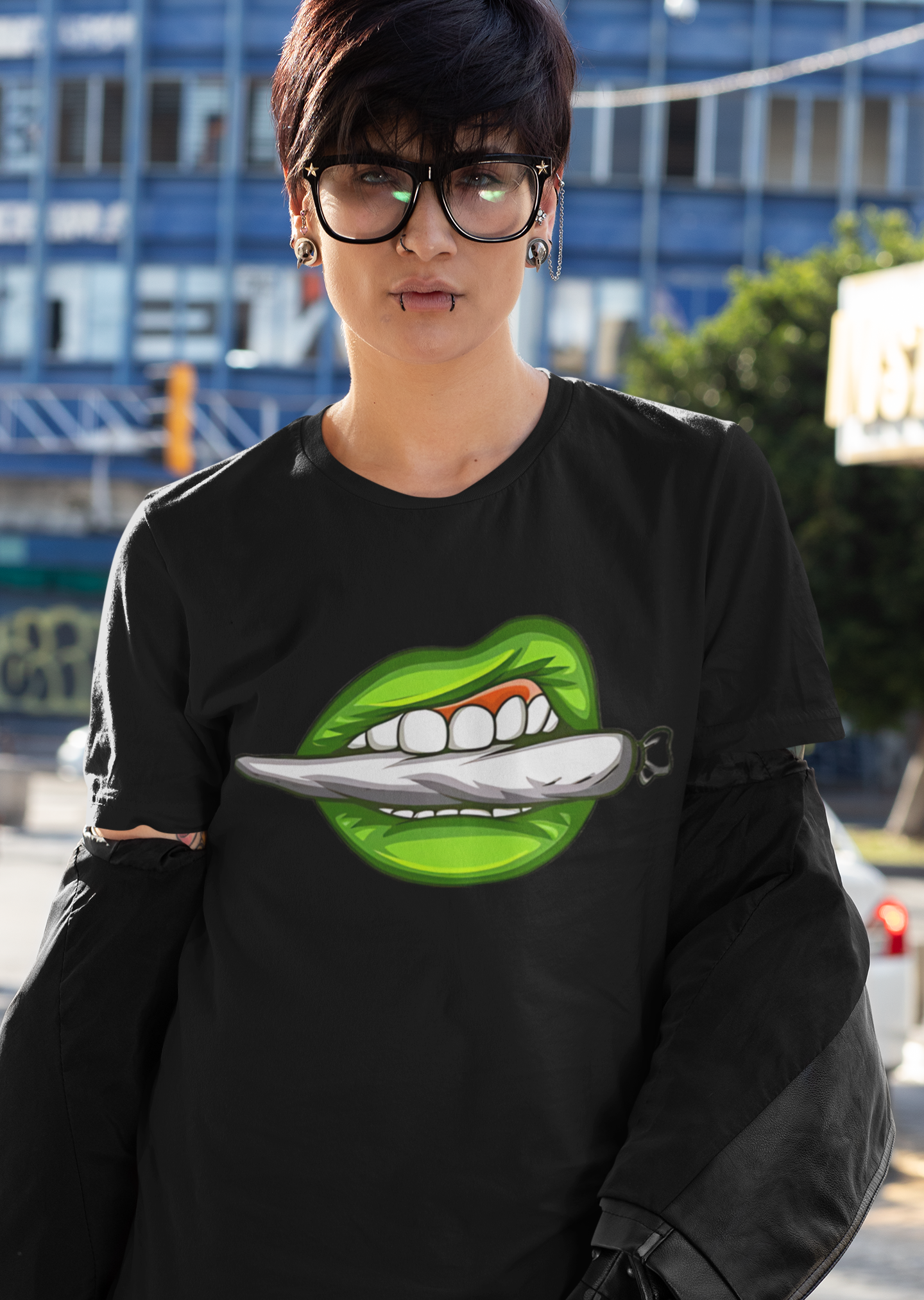 Cannabis Lip Graphic T-Shirt product thumbnail image