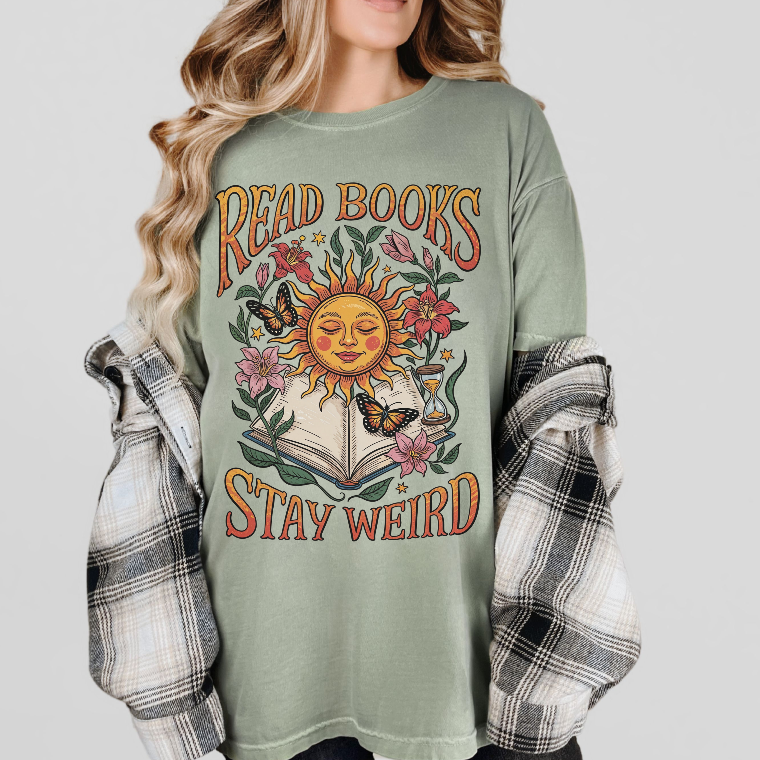 Read Books Stay Weird Comfort Colors T-Shirt | Unisex Graphic Tee