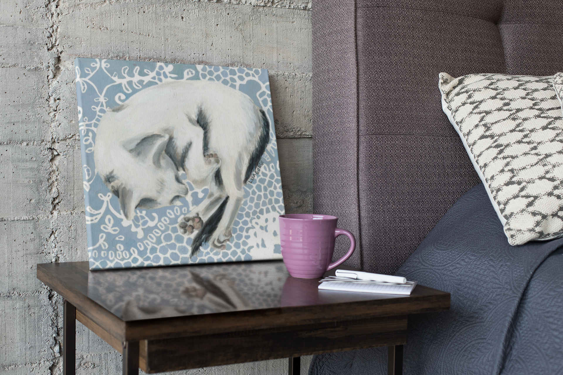 White Cat Canvas Art - 0.75" Stretched Wall Decor product thumbnail image White Cat Canvas Art - 0.75" Stretched Wall Decor product thumbnail image