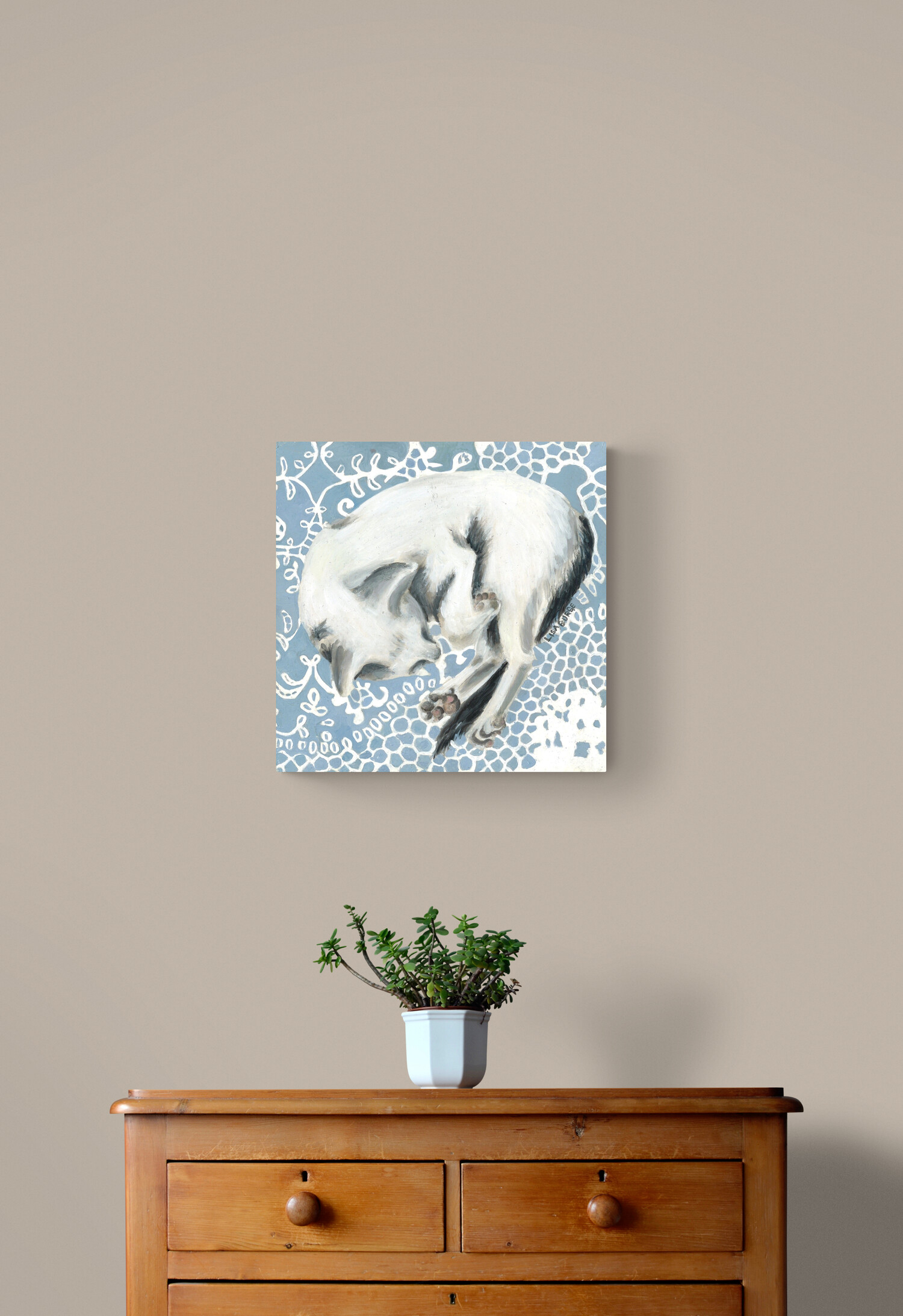 White Cat Canvas Art - 0.75" Stretched Wall Decor product thumbnail image White Cat Canvas Art - 0.75" Stretched Wall Decor product thumbnail image