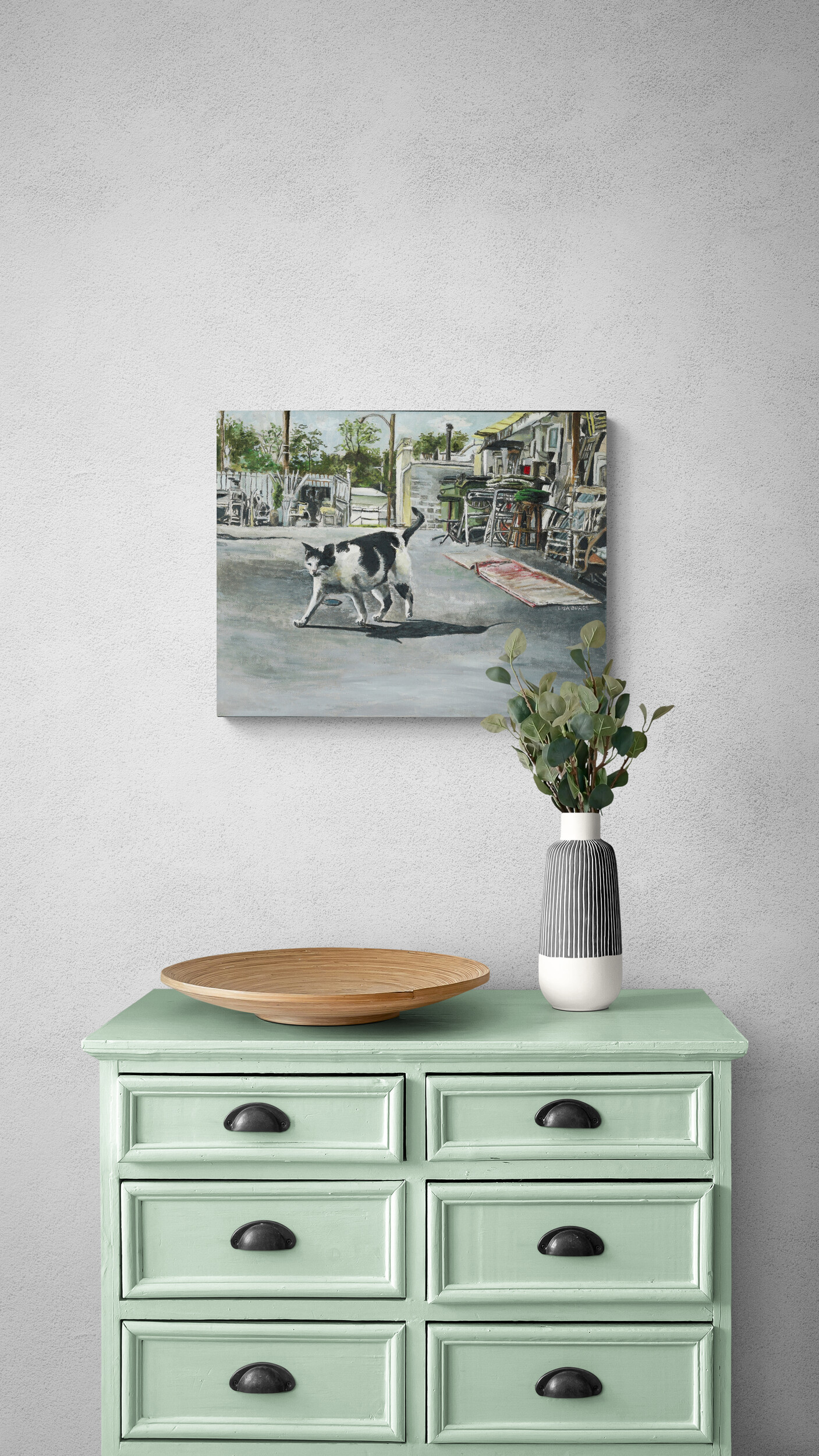 Canvas Print - Cat Strolling in Salvage Yard product thumbnail image Canvas Print - Cat Strolling in Salvage Yard product thumbnail image