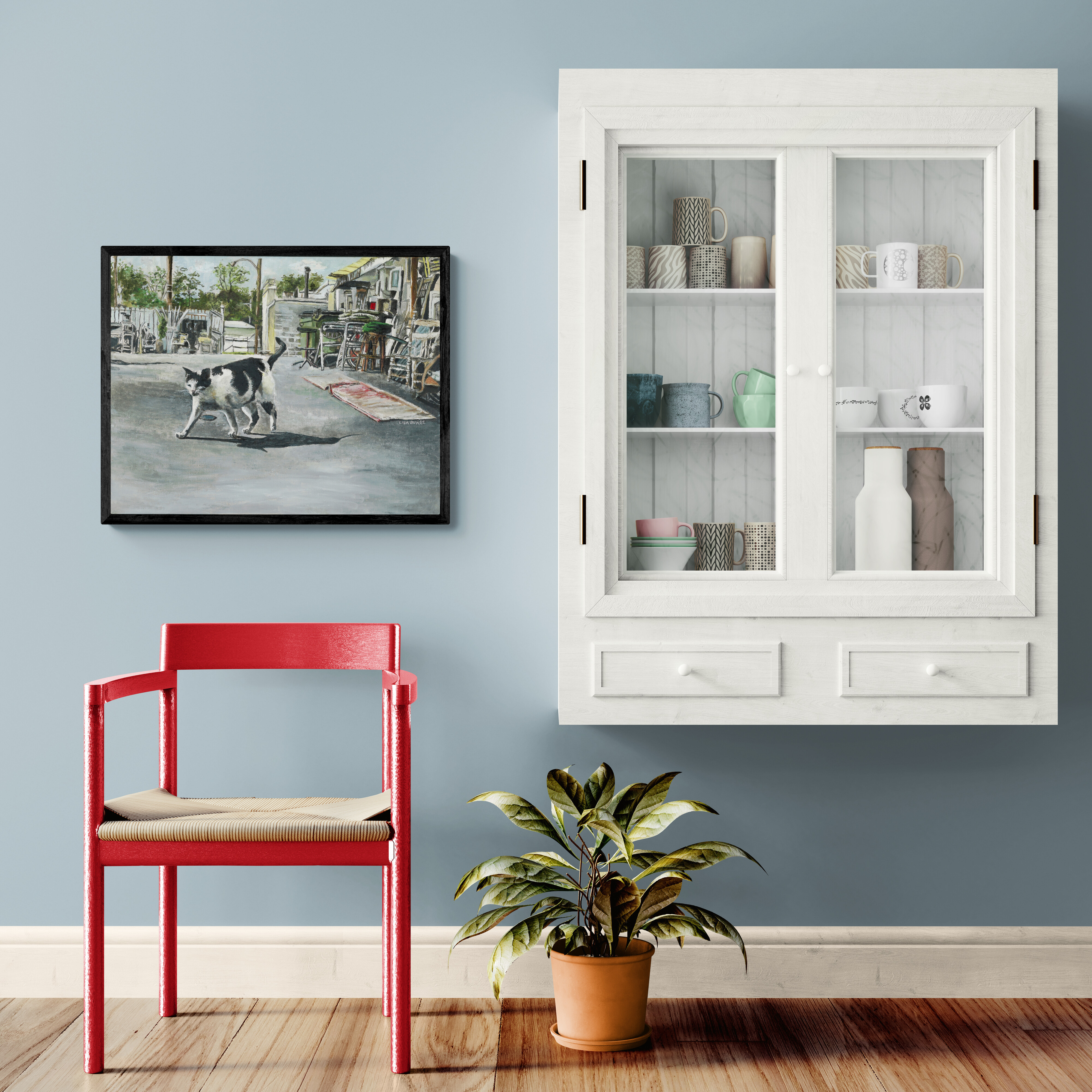 Canvas Print - Cat Strolling in Salvage Yard product thumbnail image Canvas Print - Cat Strolling in Salvage Yard product thumbnail image