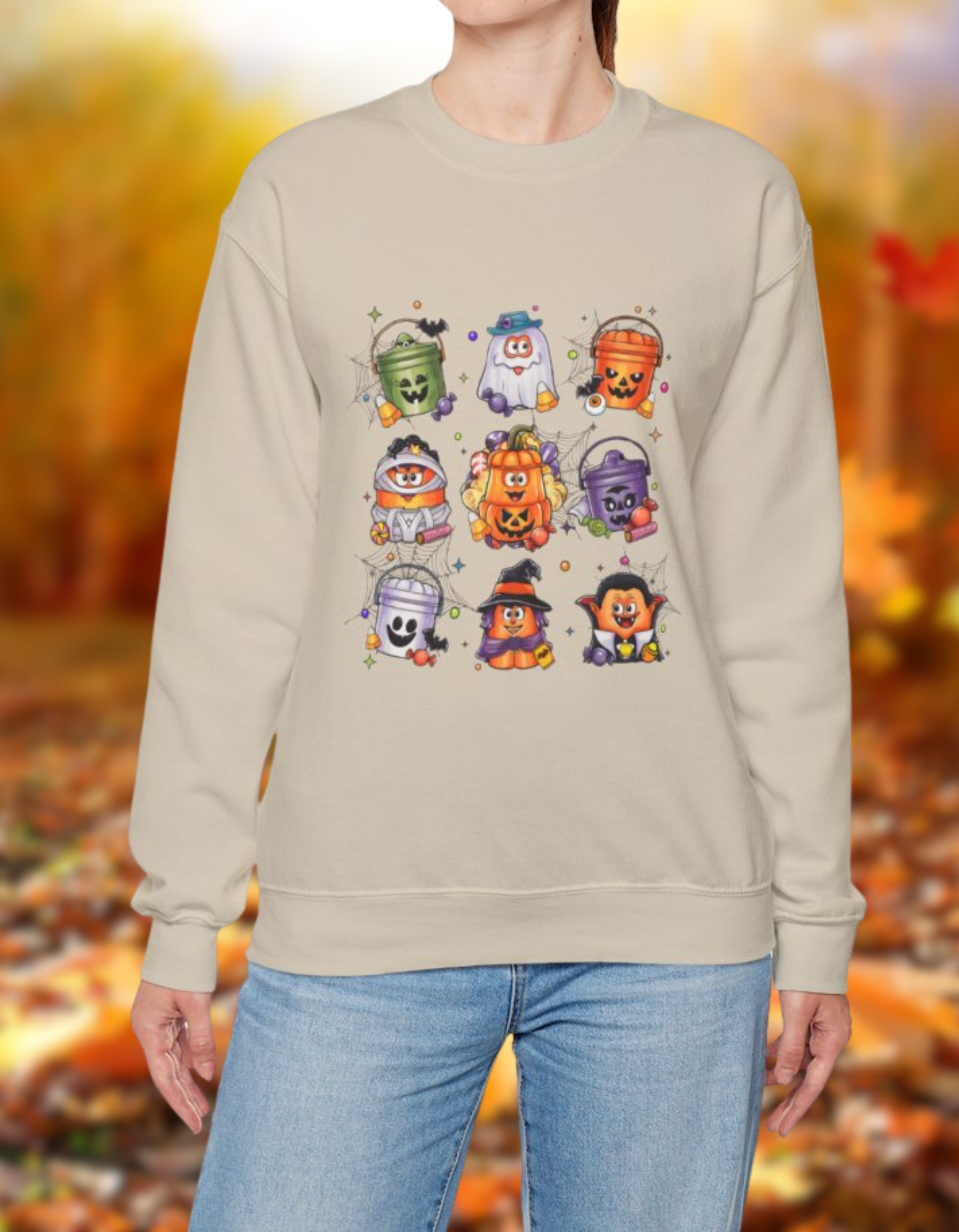 Halloween Spooky Nuggets Crewneck Sweatshirt, Cozy Unisex Sweatshirt, Fun Fall Top, Halloween Gift, Seasonal Fashion product thumbnail image