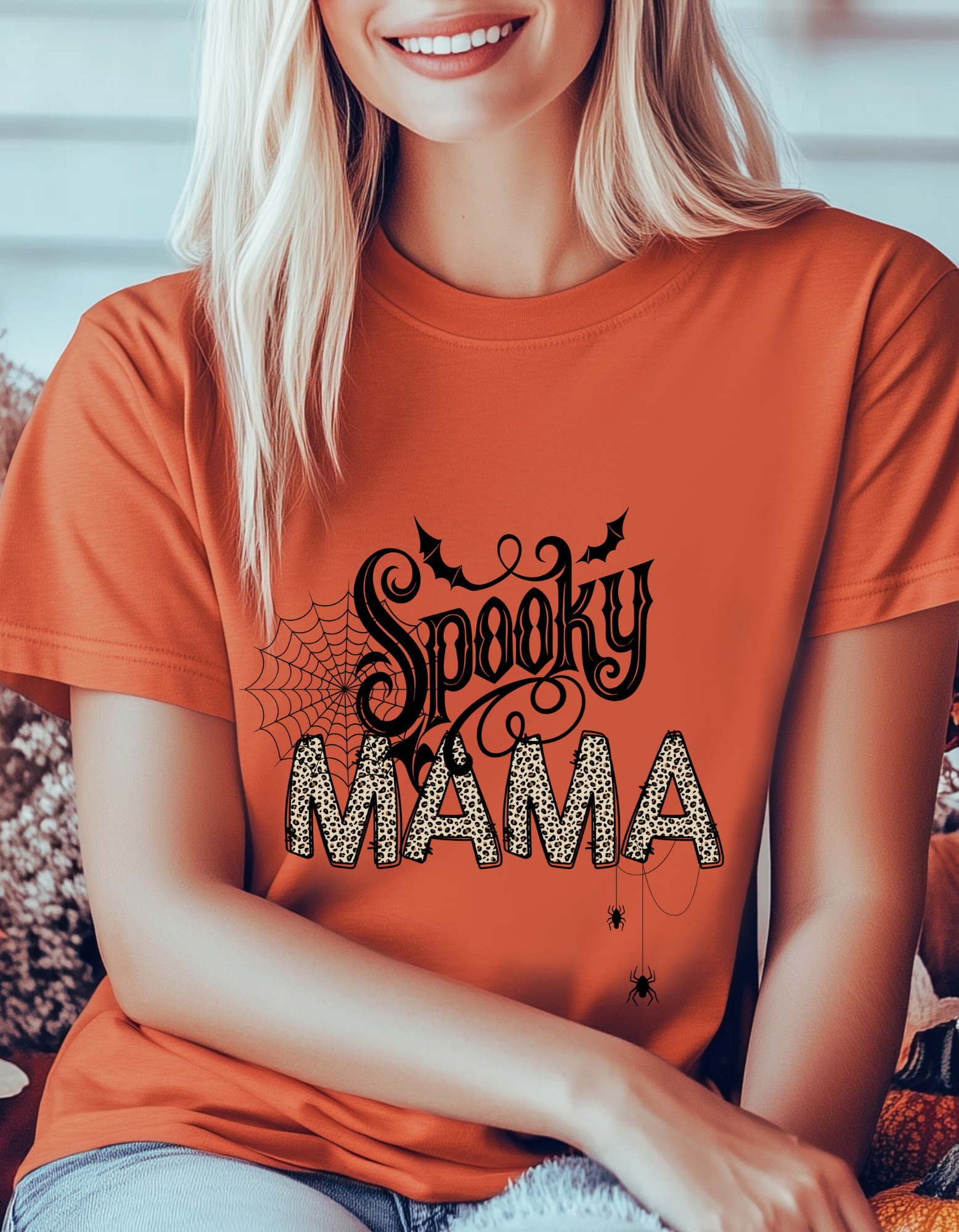 Spooky Mama Tee - Halloween T-Shirt for Moms, Perfect for Fall, Casual Wear, Gift for Mother's Day, Spooky Season Shirt product thumbnail image