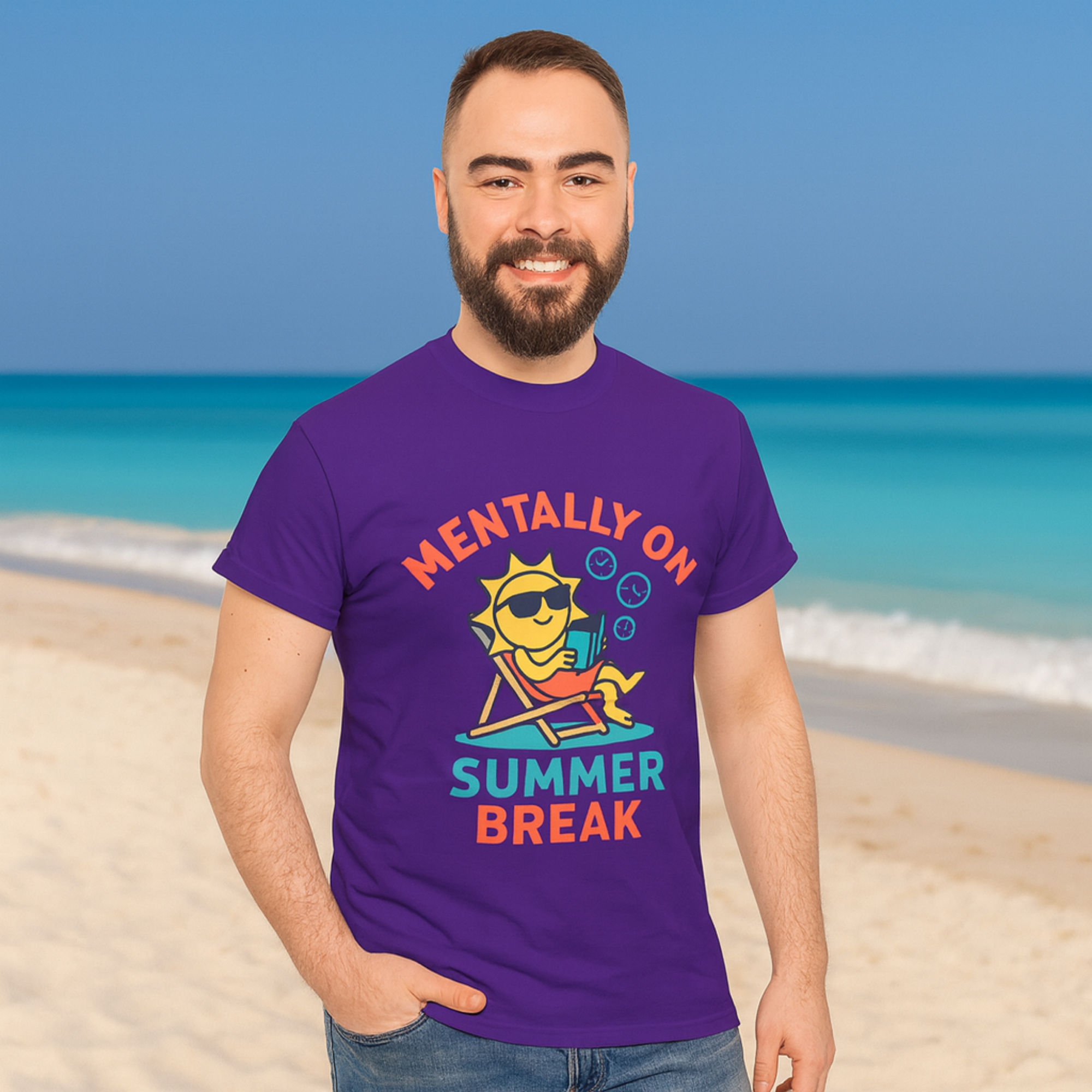 Mentally on Summer Break T Shirt | Funny Summer Vacation Tee | Casual Beachwear Graphic Shirt | Relaxed Teacher And Student Gift product thumbnail image Mentally on Summer Break T Shirt | Funny Summer Vacation Tee | Casual Beachwear Graphic Shirt | Relaxed Teacher And Student Gift product thumbnail image