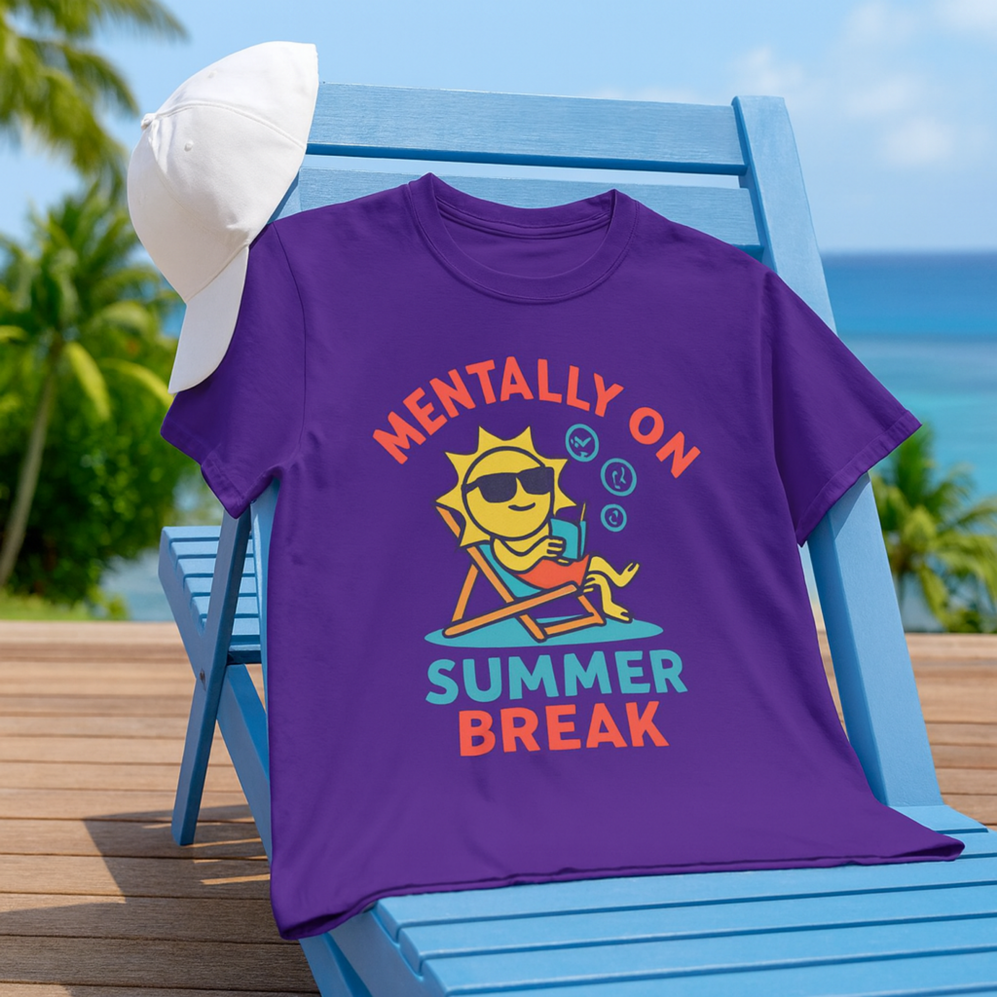 Mentally on Summer Break T Shirt | Funny Summer Vacation Tee | Casual Beachwear Graphic Shirt | Relaxed Teacher And Student Gift product thumbnail image Mentally on Summer Break T Shirt | Funny Summer Vacation Tee | Casual Beachwear Graphic Shirt | Relaxed Teacher And Student Gift product thumbnail image