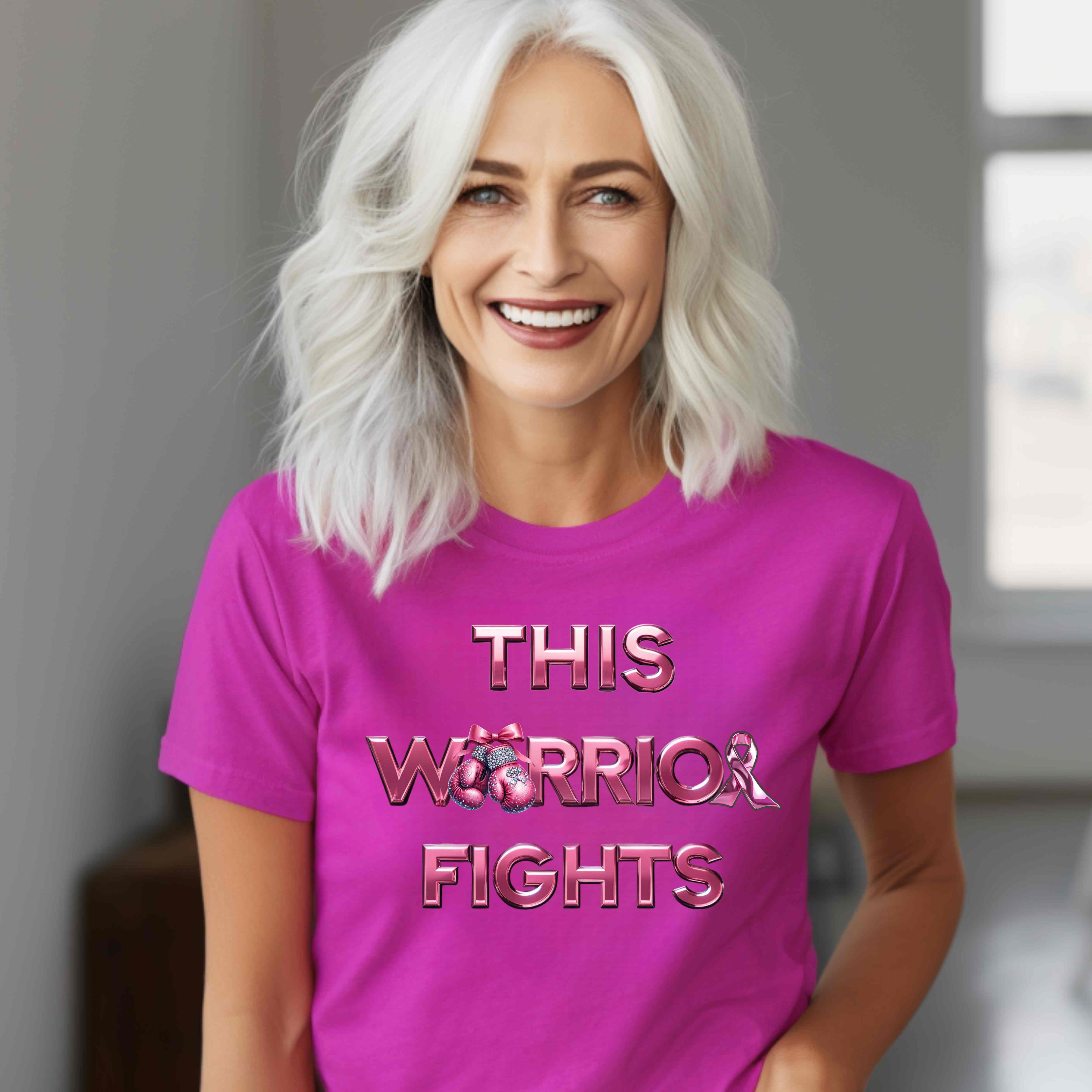 Cancer Awareness Warrior T-Shirt, Unisex Softstyle Tee, Support for Fighters, Gift for Cancer Survivors, Pink Ribbon Shirt product thumbnail image