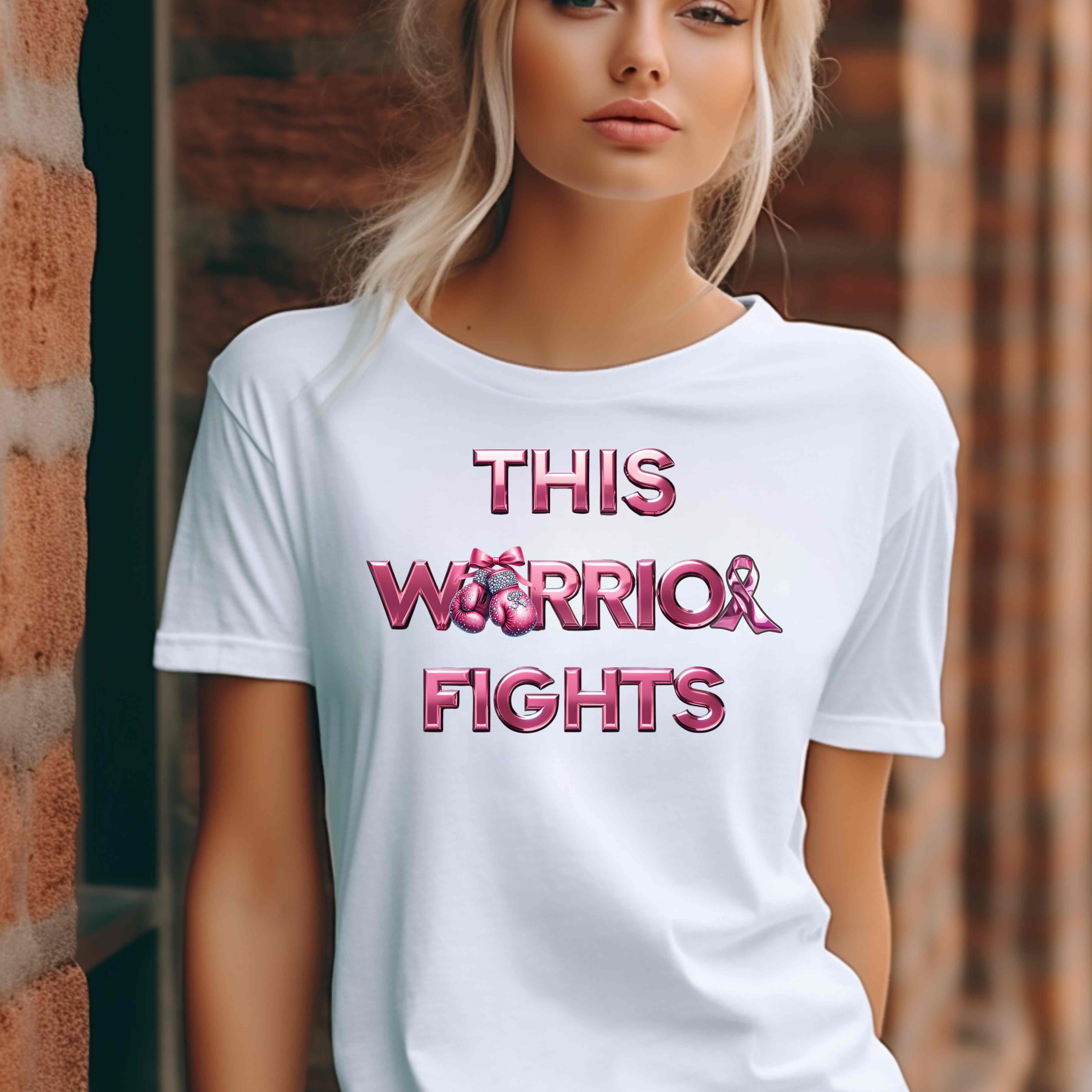Cancer Awareness Warrior T-Shirt, Unisex Softstyle Tee, Support for Fighters, Gift for Cancer Survivors, Pink Ribbon Shirt product thumbnail image