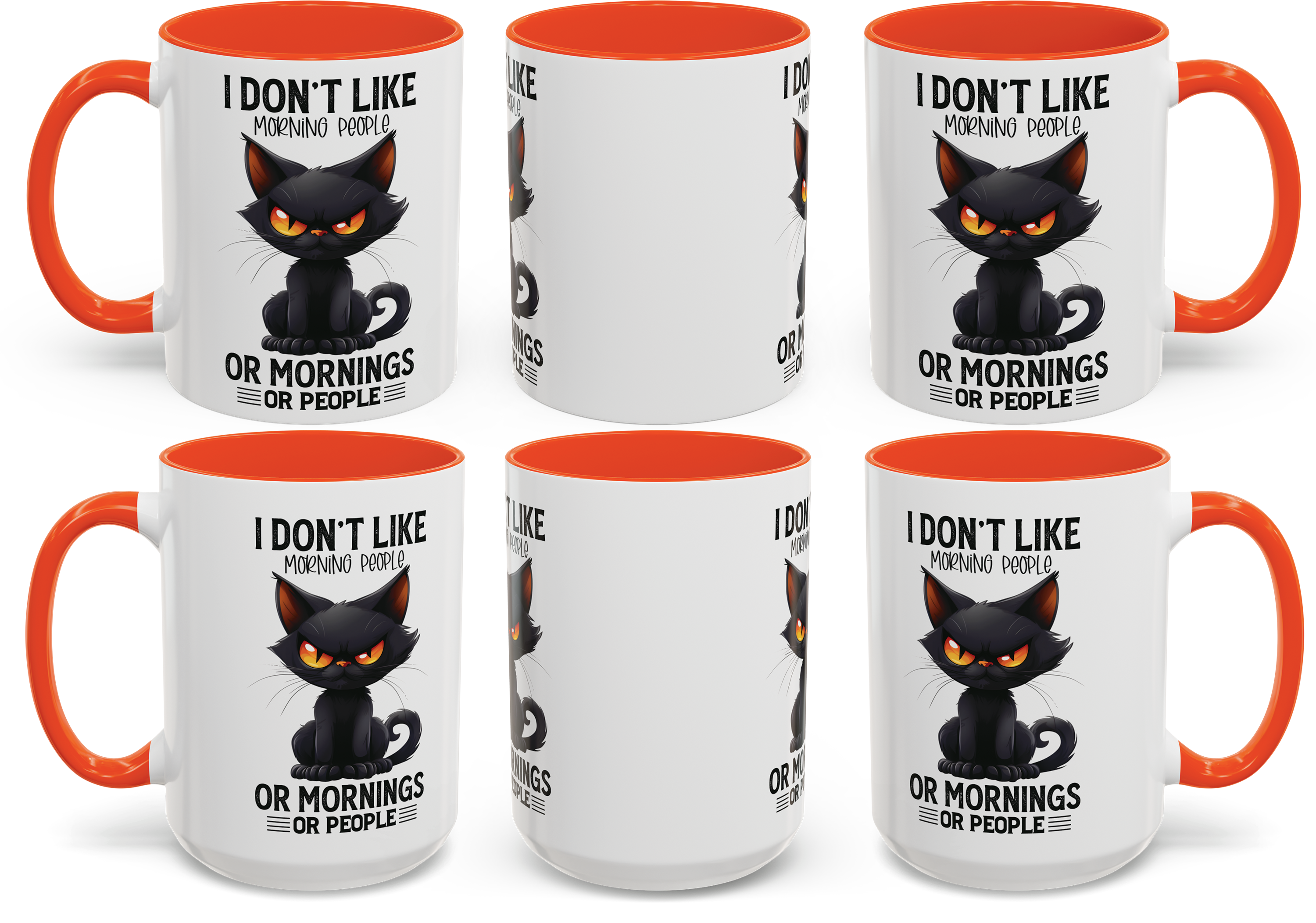 Black Cat Coffee Mug - I Don't Like Morning People - Funny Gift for Cat Lovers, Coffee Enthusiasts, and Morning Caffeine Fix product thumbnail image Black Cat Coffee Mug - I Don't Like Morning People - Funny Gift for Cat Lovers, Coffee Enthusiasts, and Morning Caffeine Fix product thumbnail image